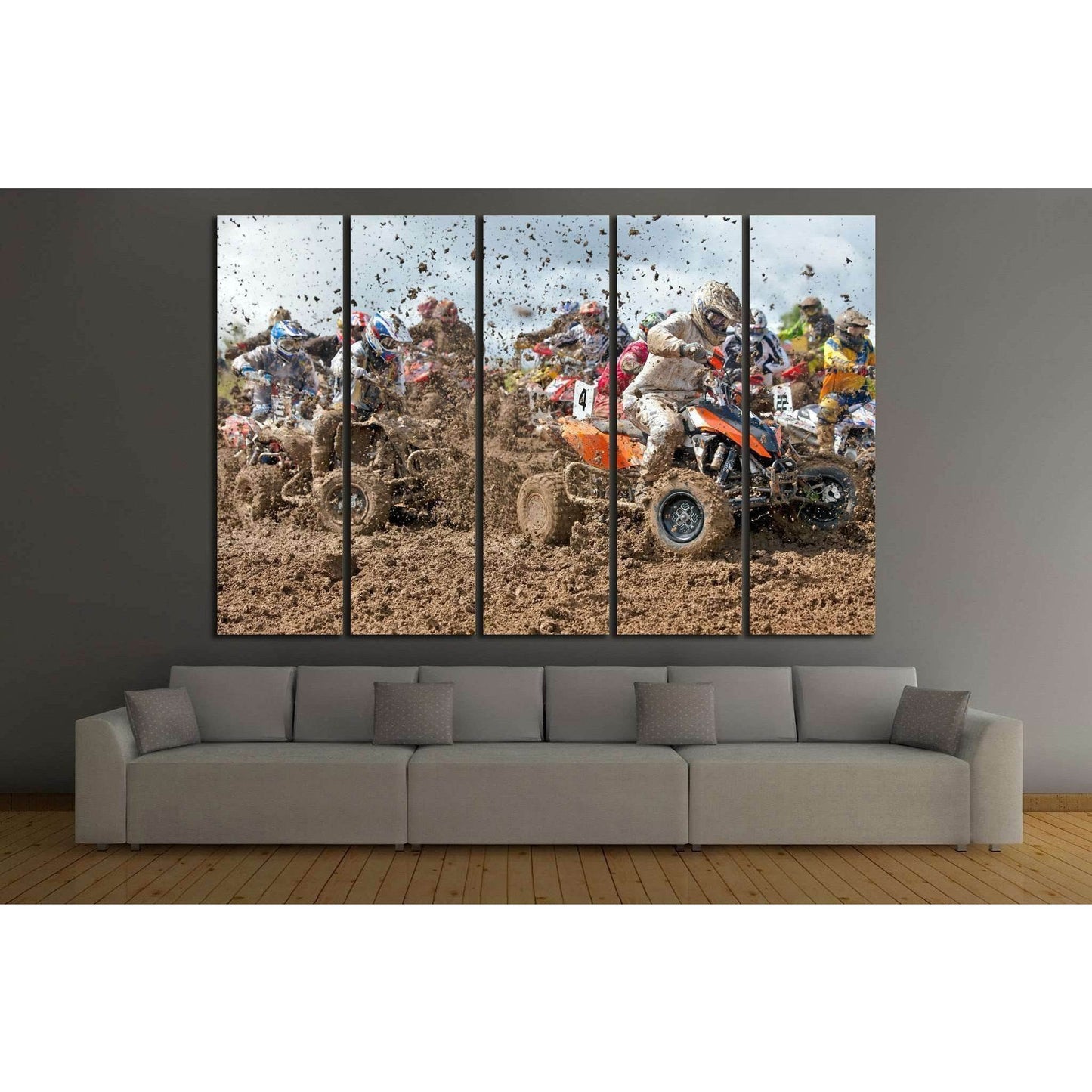 Quad Biker №150 Ready to Hang Canvas Print - Zellart Canvas Prints ALL_Products, wd-150
