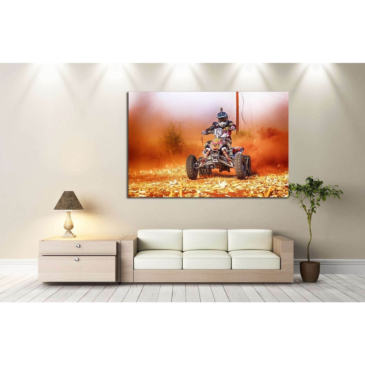 Quad Biker №151 Ready to Hang Canvas Print - Zellart Canvas Prints ALL_Products, wd-151
