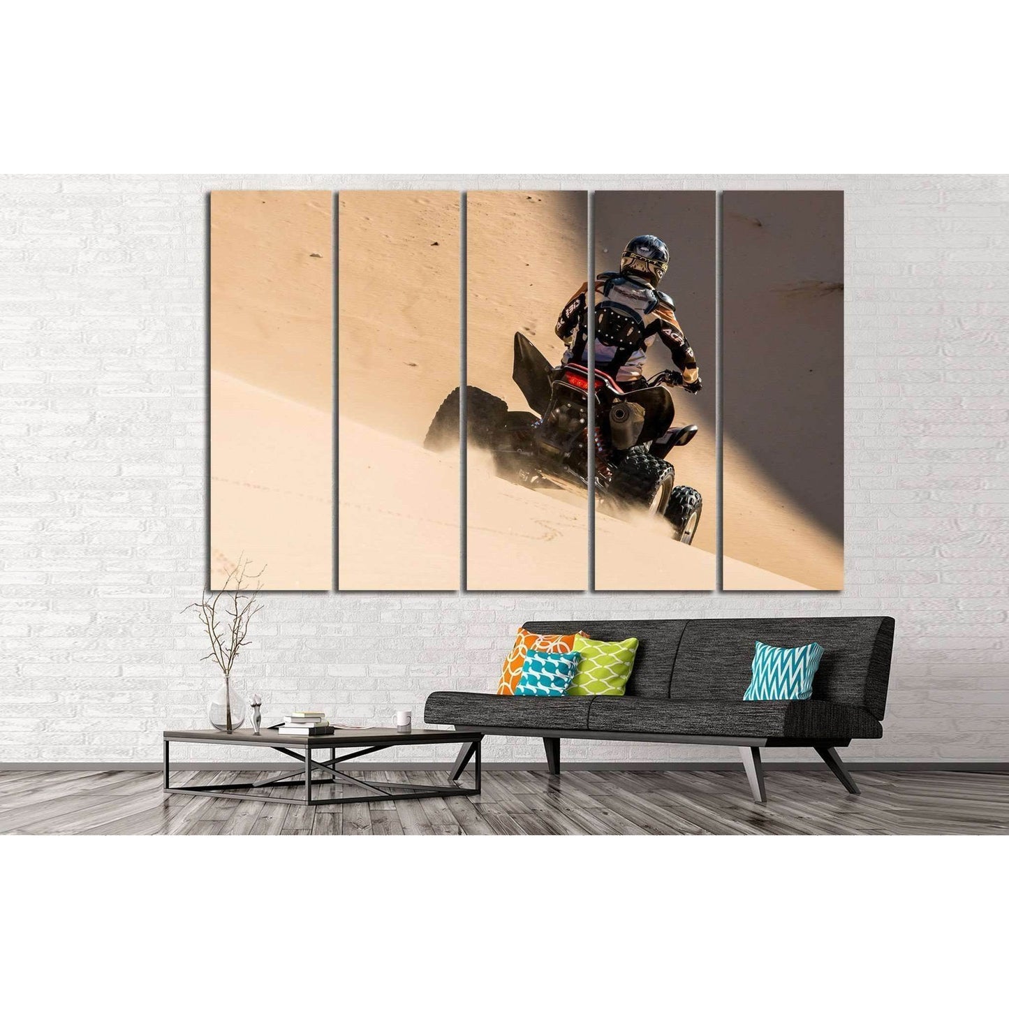 Quad Biker №152 Ready to Hang Canvas Print - Zellart Canvas Prints ALL_Products, wd-152