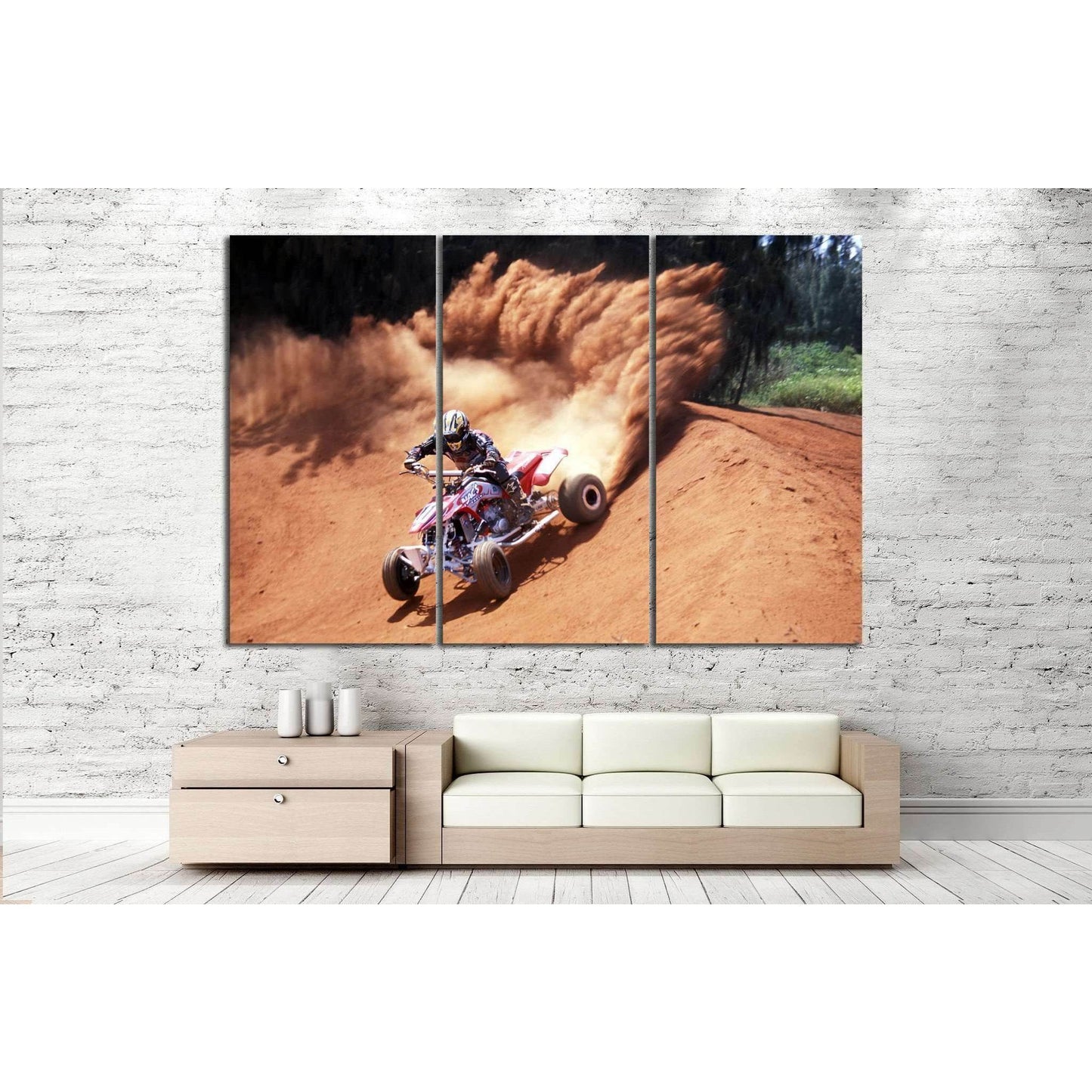 Quad Biker №154 Ready to Hang Canvas Print - Zellart Canvas Prints ALL_Products, wd-154