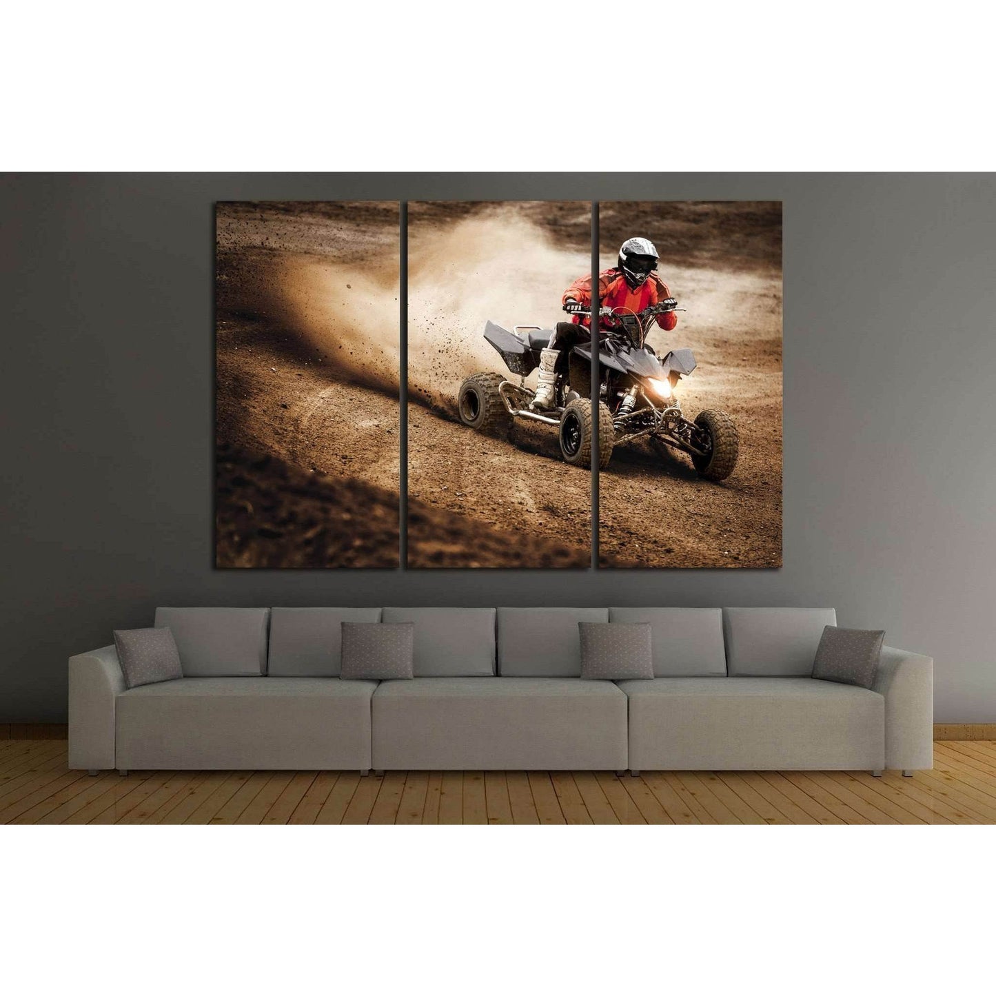 Quad Biker №155 Ready to Hang Canvas Print - Zellart Canvas Prints ALL_Products, wd-155