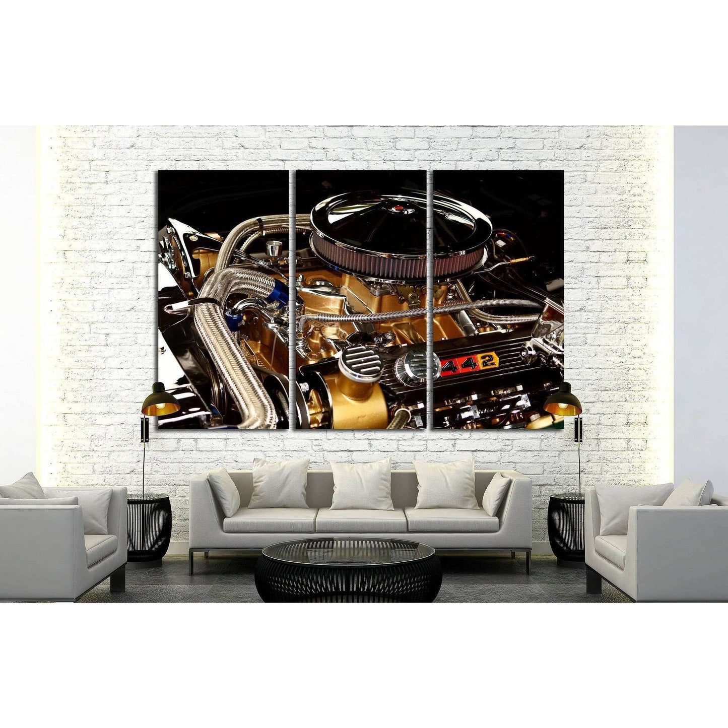 Race Car Engine №517 Ready to Hang Canvas Print - Zellart Canvas Prints ALL_Products, s-517