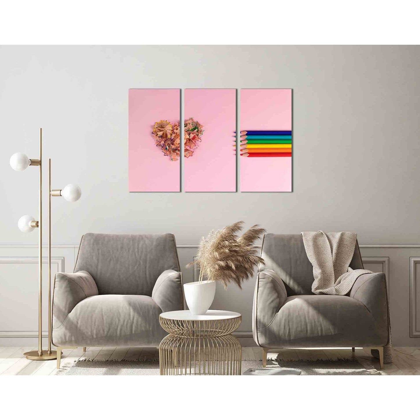 Rainbow LGBT pencils №2145 Ready to Hang Canvas Print - Zellart Canvas Prints 2145, ALL_Products