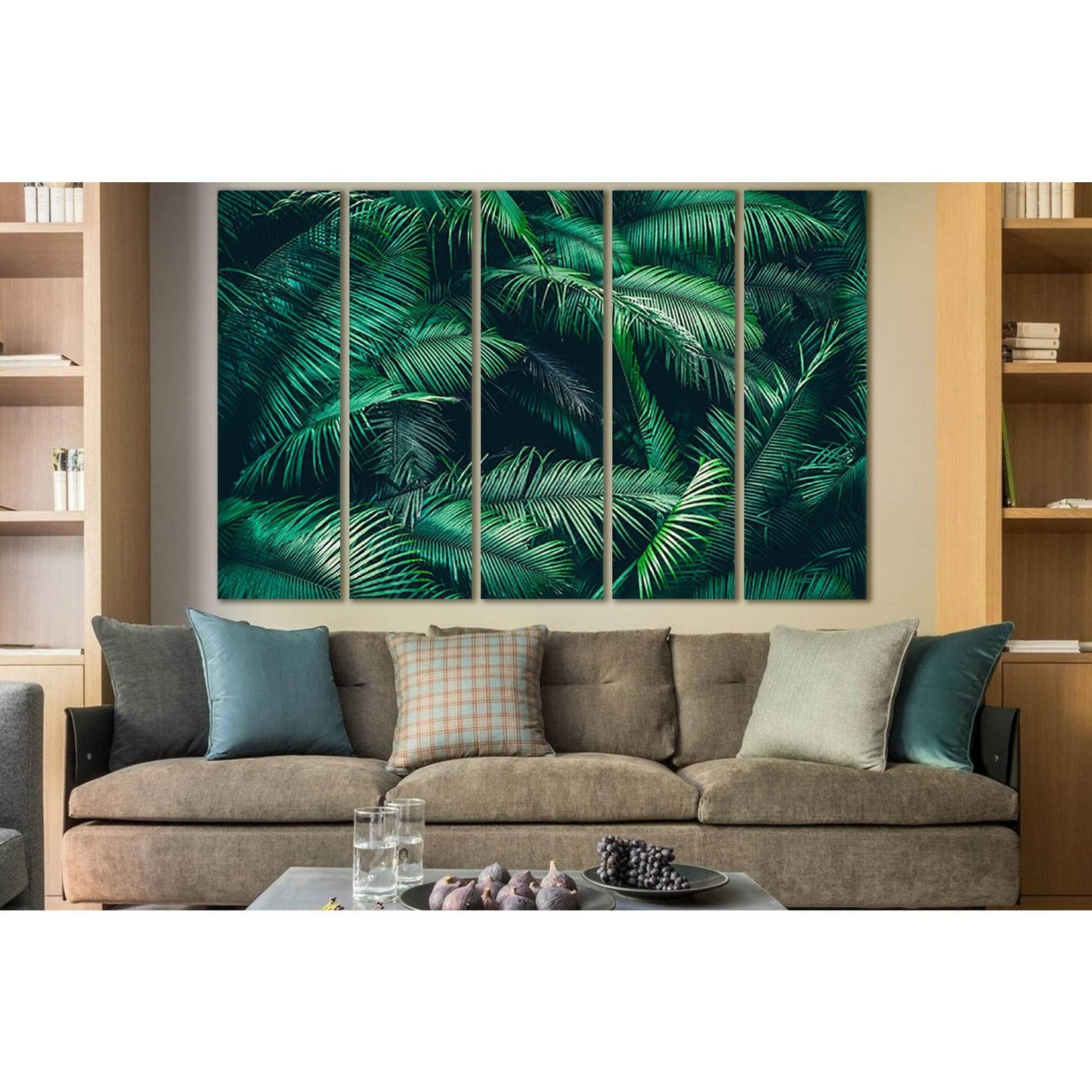 Rainforest Leaf Texture №SL1085 Ready to Hang Canvas Print - Zellart Canvas Prints 0new, ALL_Products, Trees Wall Art