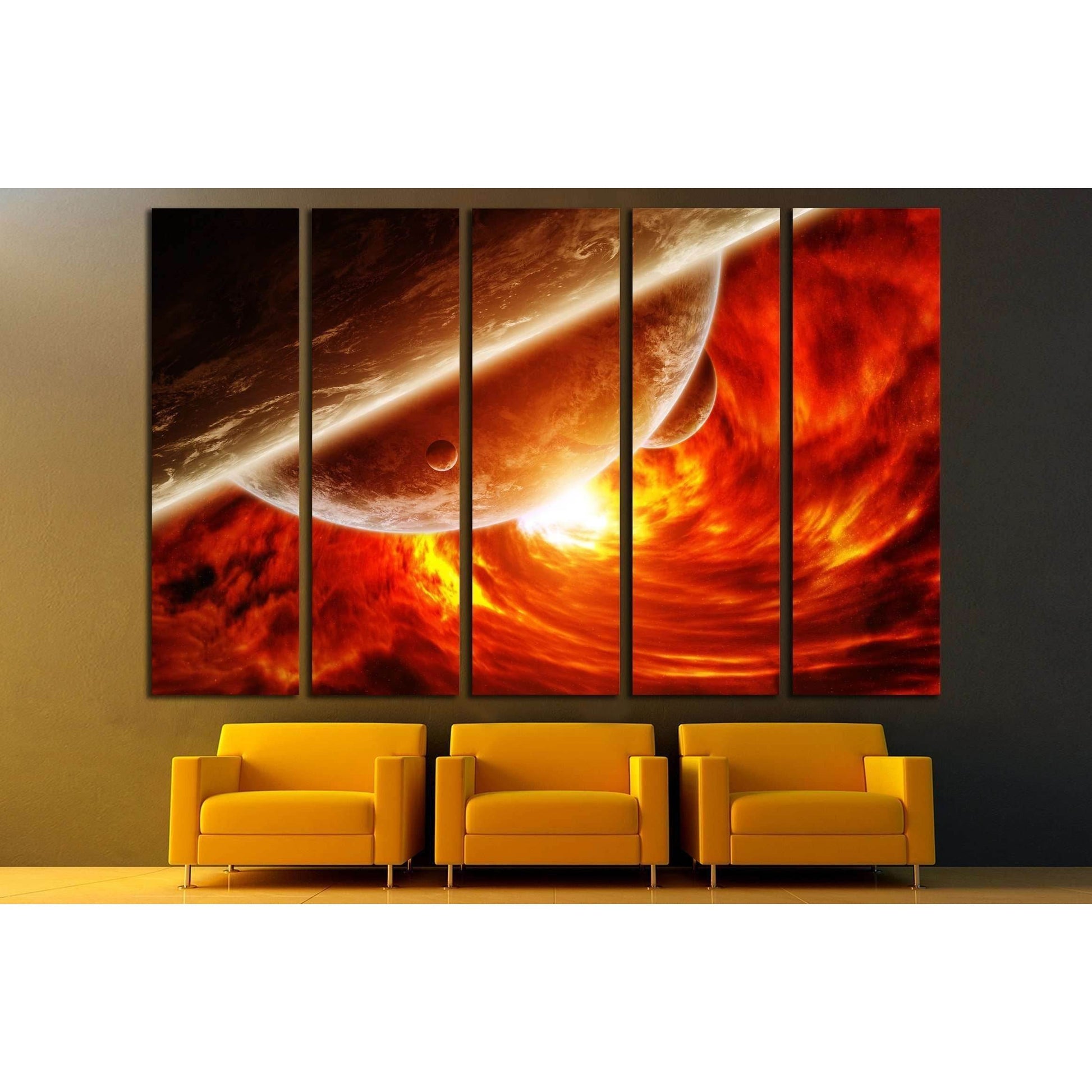 Red black hole sucking up the planet Earth 'elements of this image furnished by NASA №2453 Ready to Hang Canvas PrintCanvas art arrives ready to hang, with hanging accessories included and no additional framing required. Every canvas print is hand-crafted