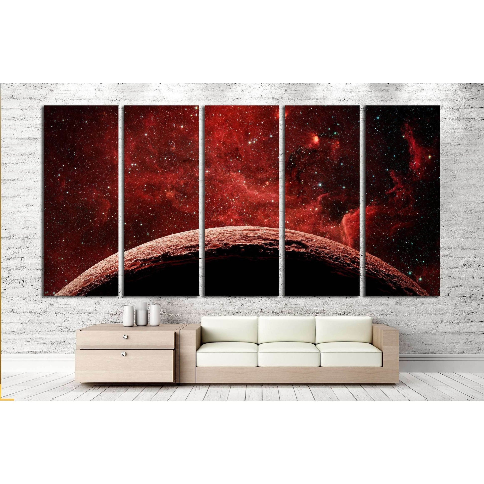 Red planet and galaxy. Elements of this image furnished by NASA №2428 Ready to Hang Canvas PrintCanvas art arrives ready to hang, with hanging accessories included and no additional framing required. Every canvas print is hand-crafted, made on-demand at o