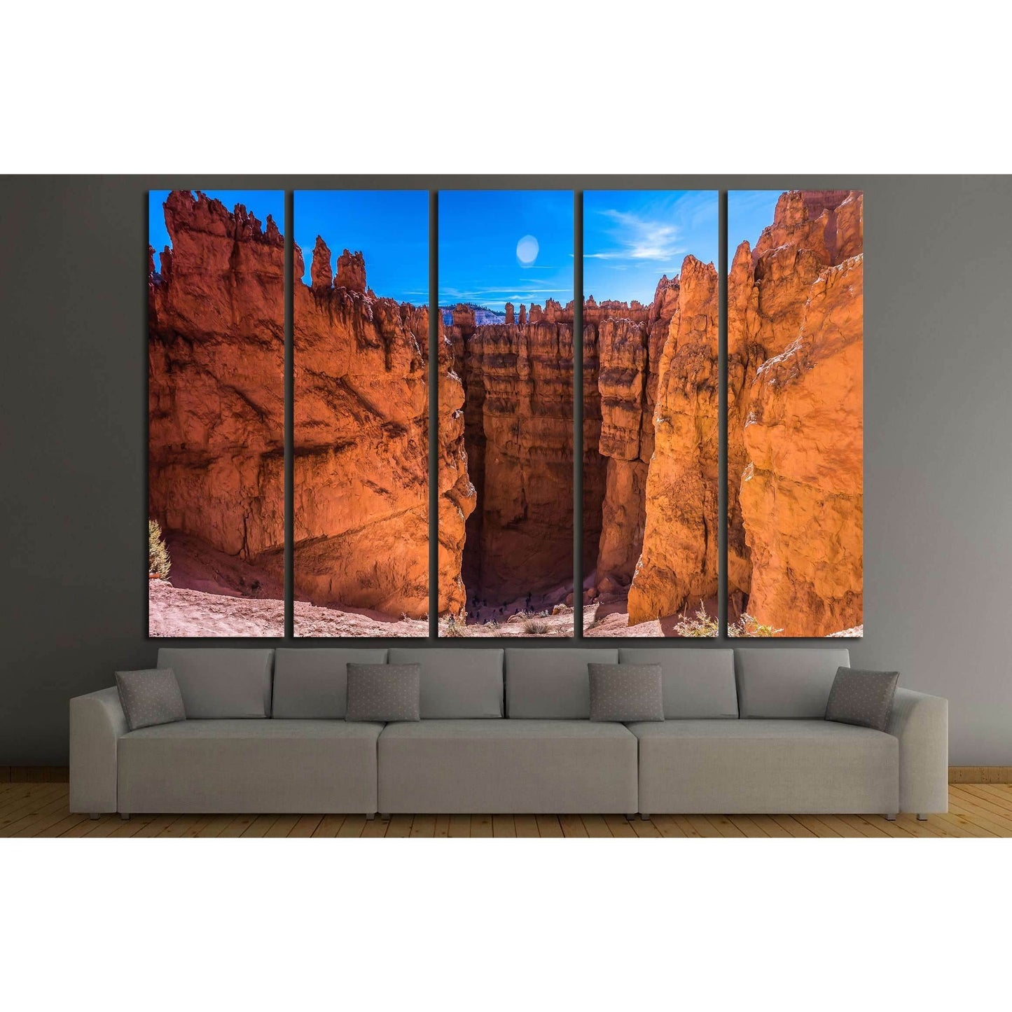 Red rock canyon. Mountain pass landscape №2822 Ready to Hang Canvas Print - Zellart Canvas Prints ALL_Products, s-2822