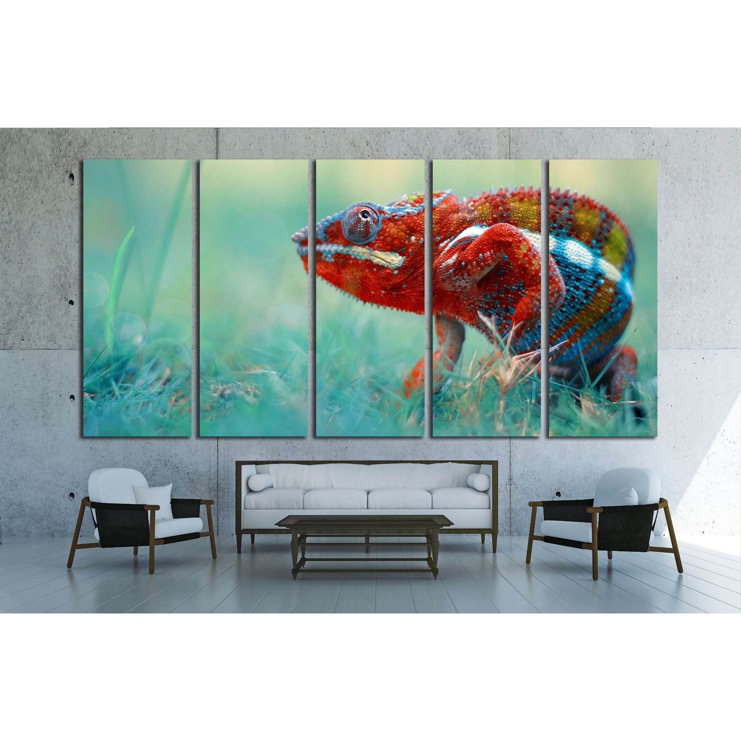 reptile, reptiles, chameleon, macro, animal, animals, indonesia №2377 Ready to Hang Canvas Print - Zellart Canvas Prints ALL_Products, s-2377