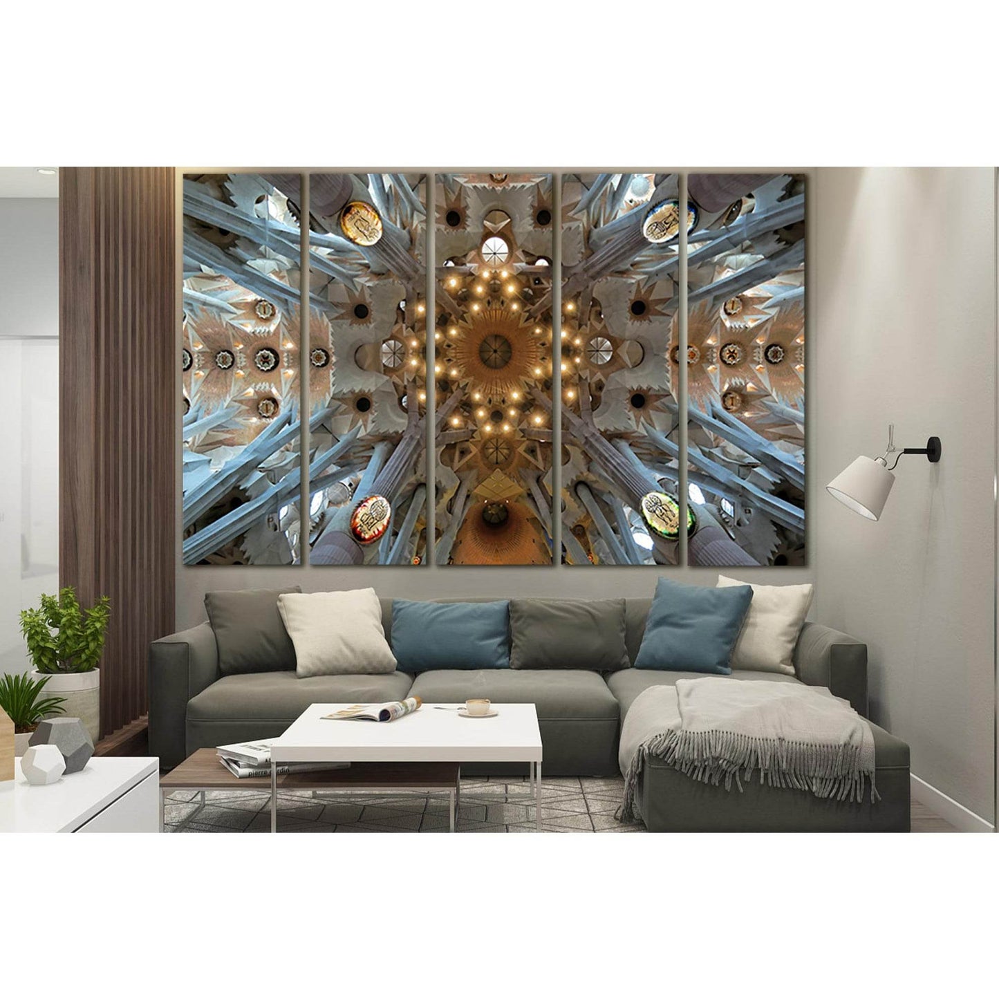 Sagrada Familia Cathedral Architecture №SL1378 Ready to Hang Canvas Print - Zellart Canvas Prints 0new, ALL_Products, Architecture