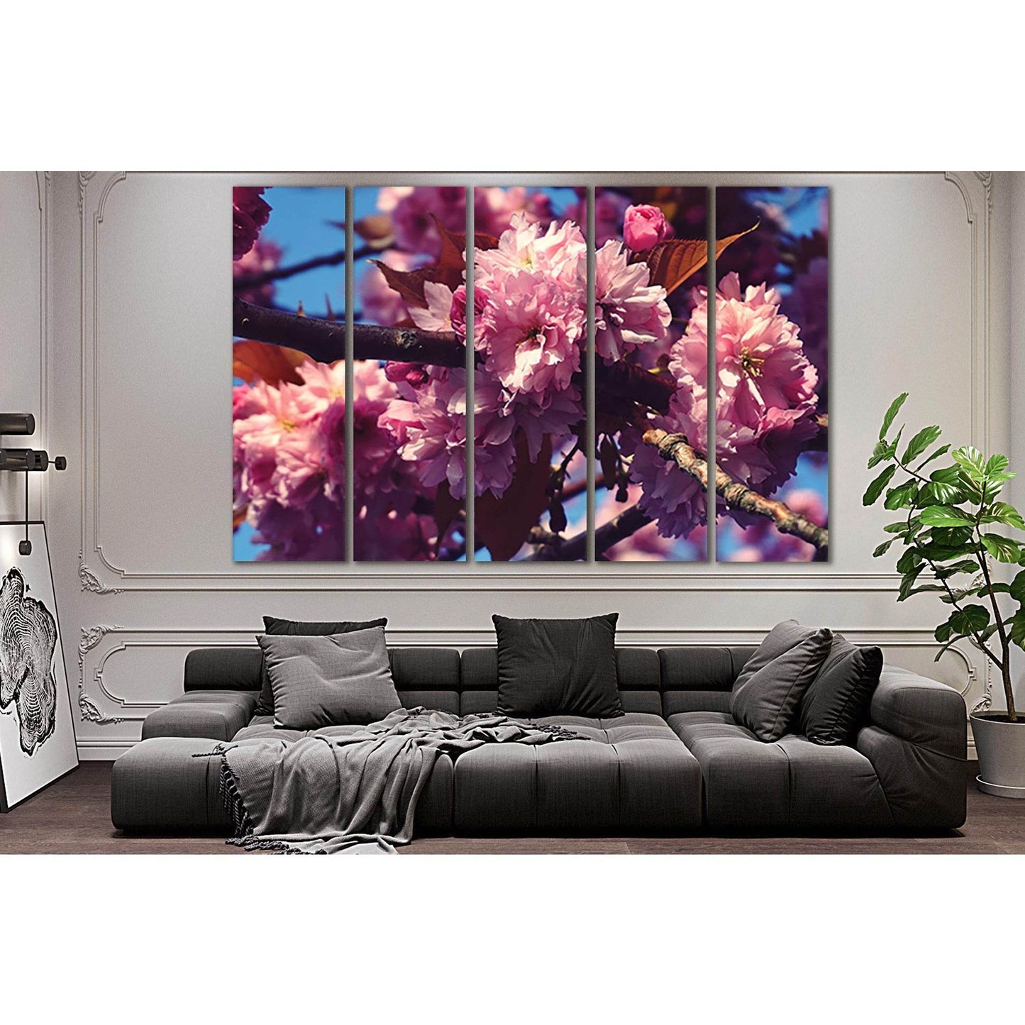 Sakura Flowers №SL522 Ready to Hang Canvas Print - Zellart Canvas Prints 0new, ALL_Products, Trees Wall Art