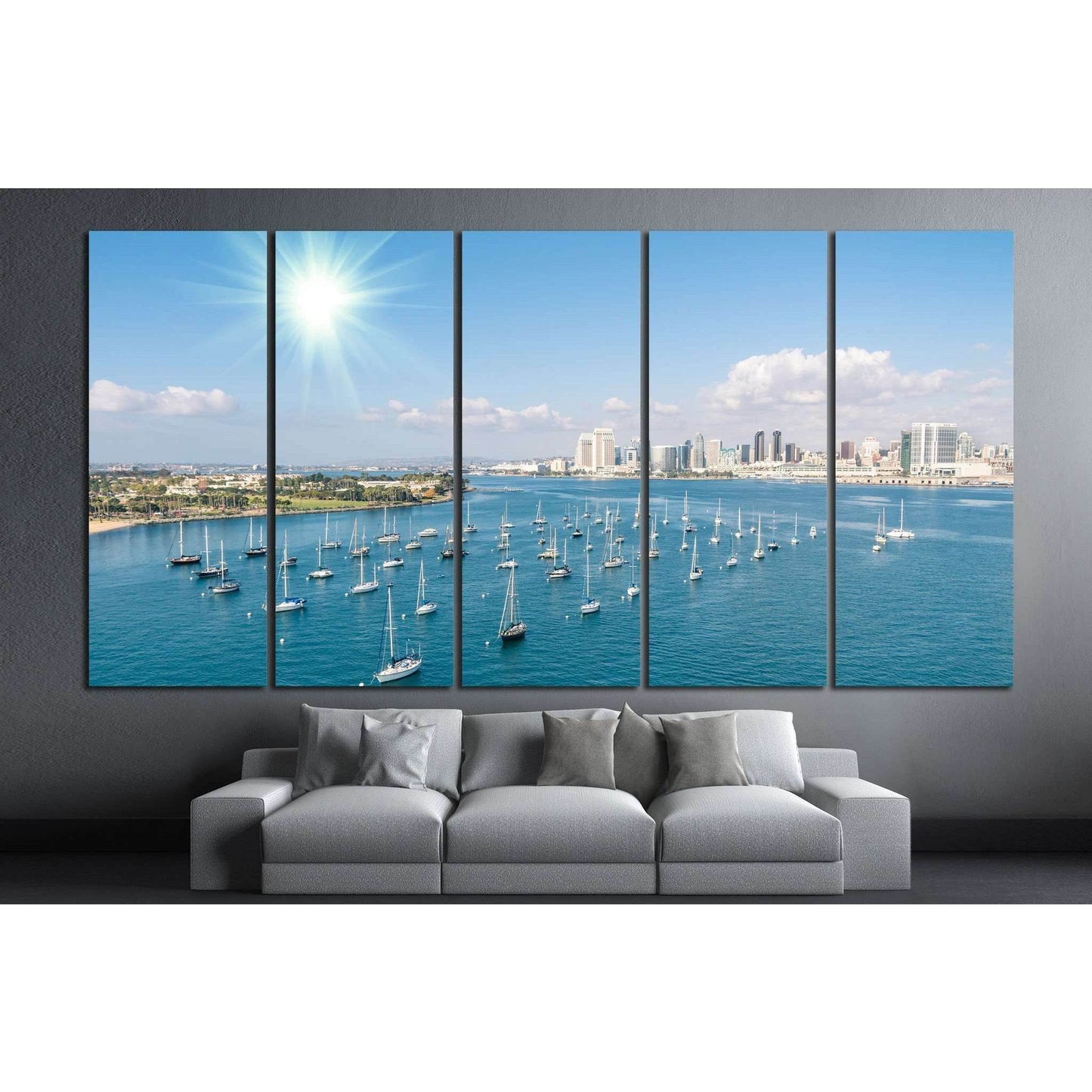 San Diego skyline №1013 Ready to Hang Canvas Print - Zellart Canvas Prints ALL_Products, s-1013