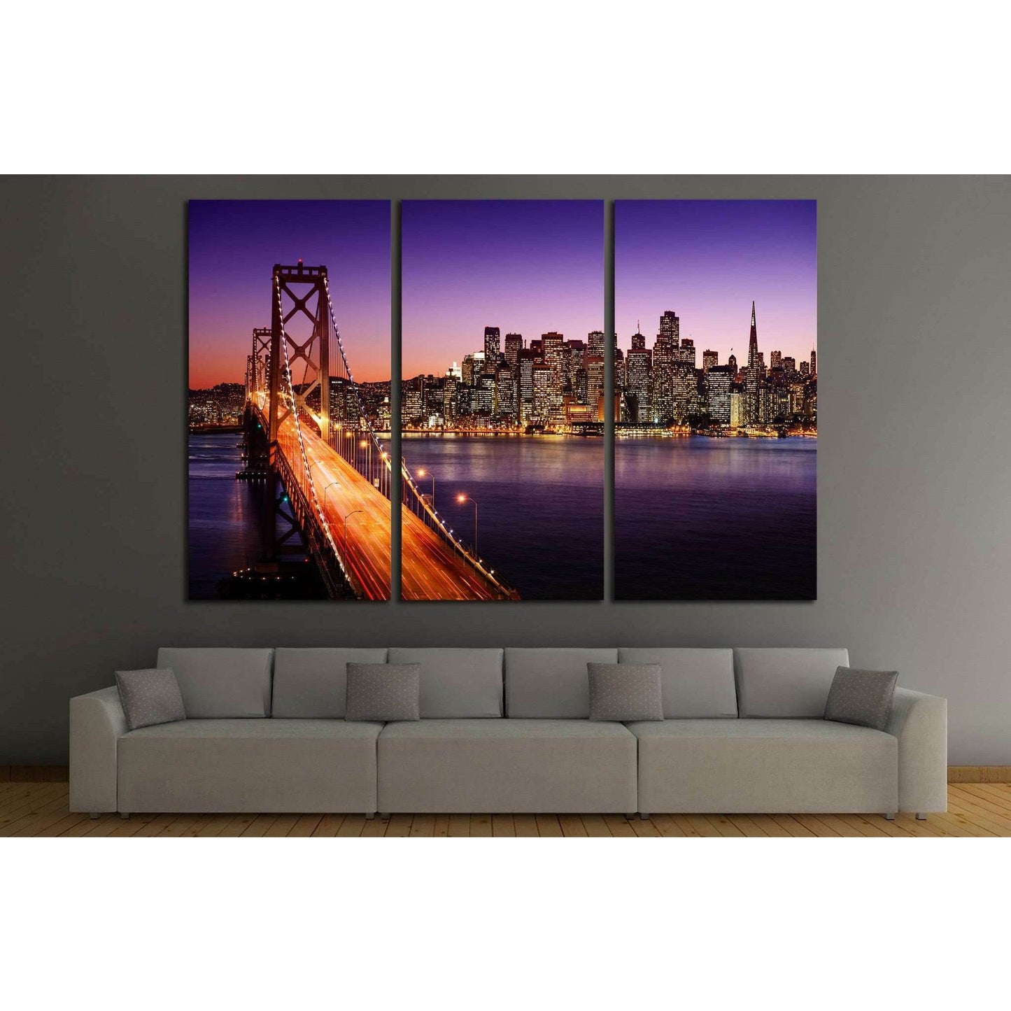 San Francisco skyline №578 Ready to Hang Canvas Print - Zellart Canvas Prints ALL_Products, s-578