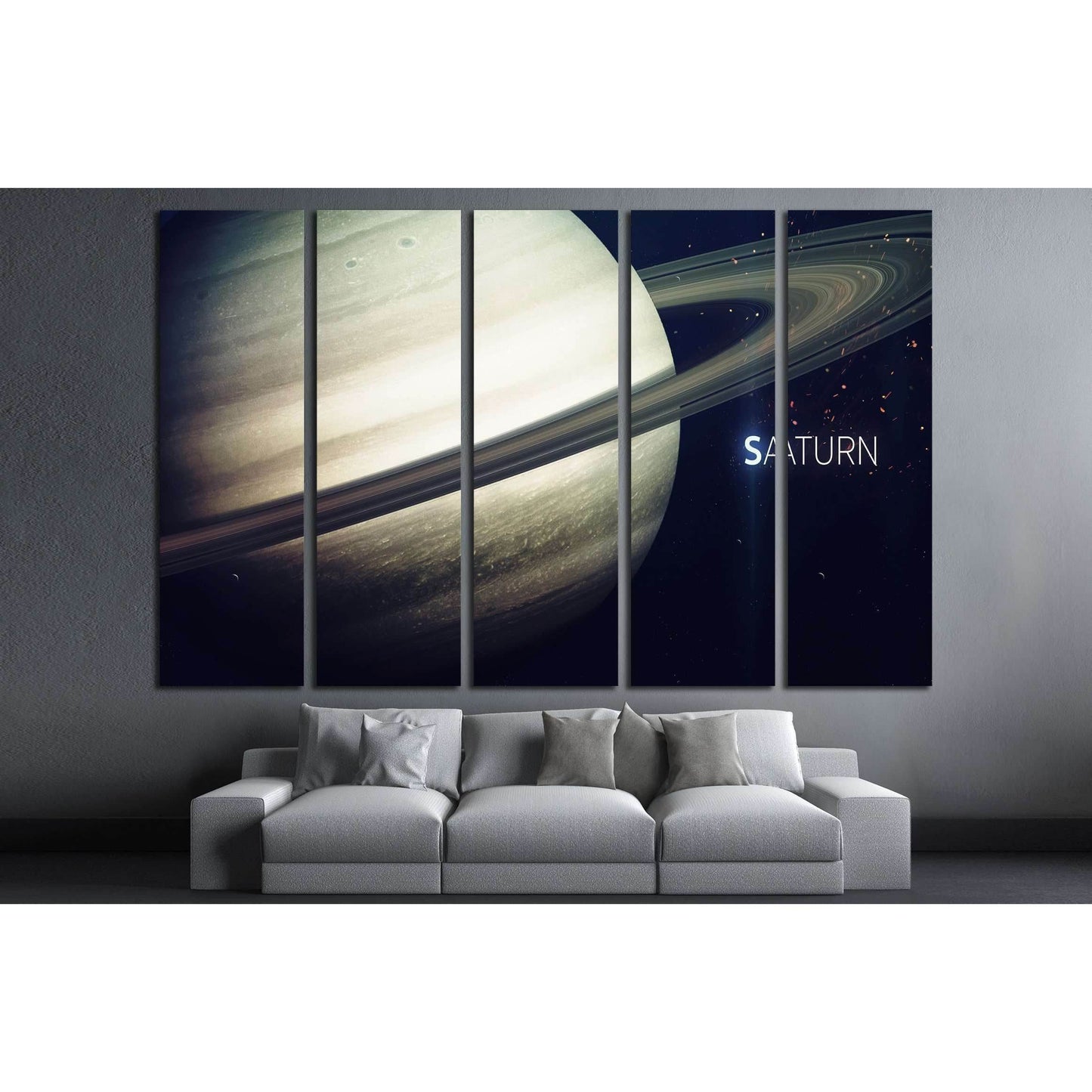 Saturn - High resolution beautiful art presents planet of the solar system №2421 Ready to Hang Canvas Print - Zellart Canvas Prints ALL_Products, s-2421