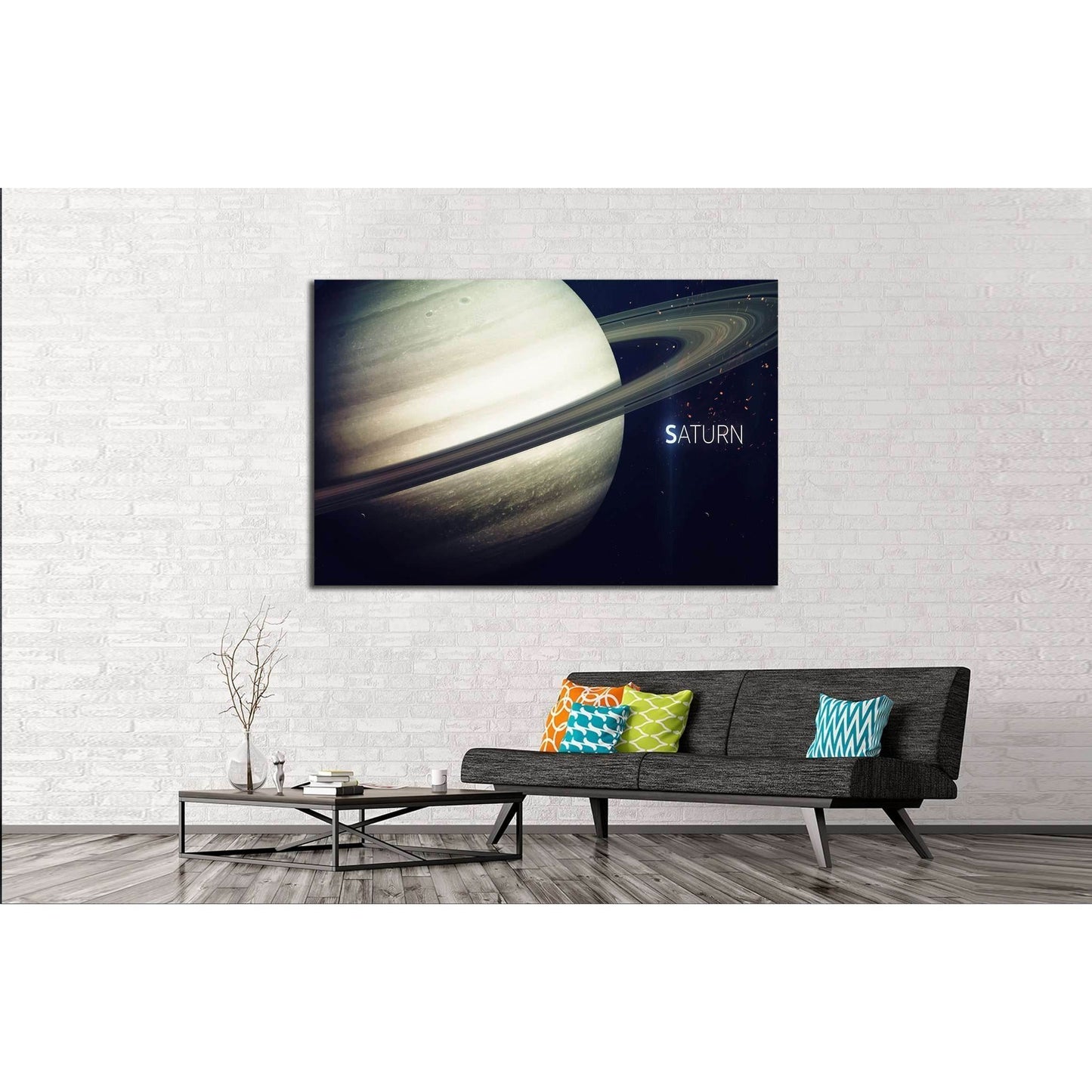 Saturn - High resolution beautiful art presents planet of the solar system №2421 Ready to Hang Canvas PrintCanvas art arrives ready to hang, with hanging accessories included and no additional framing required. Every canvas print is hand-crafted, made on-
