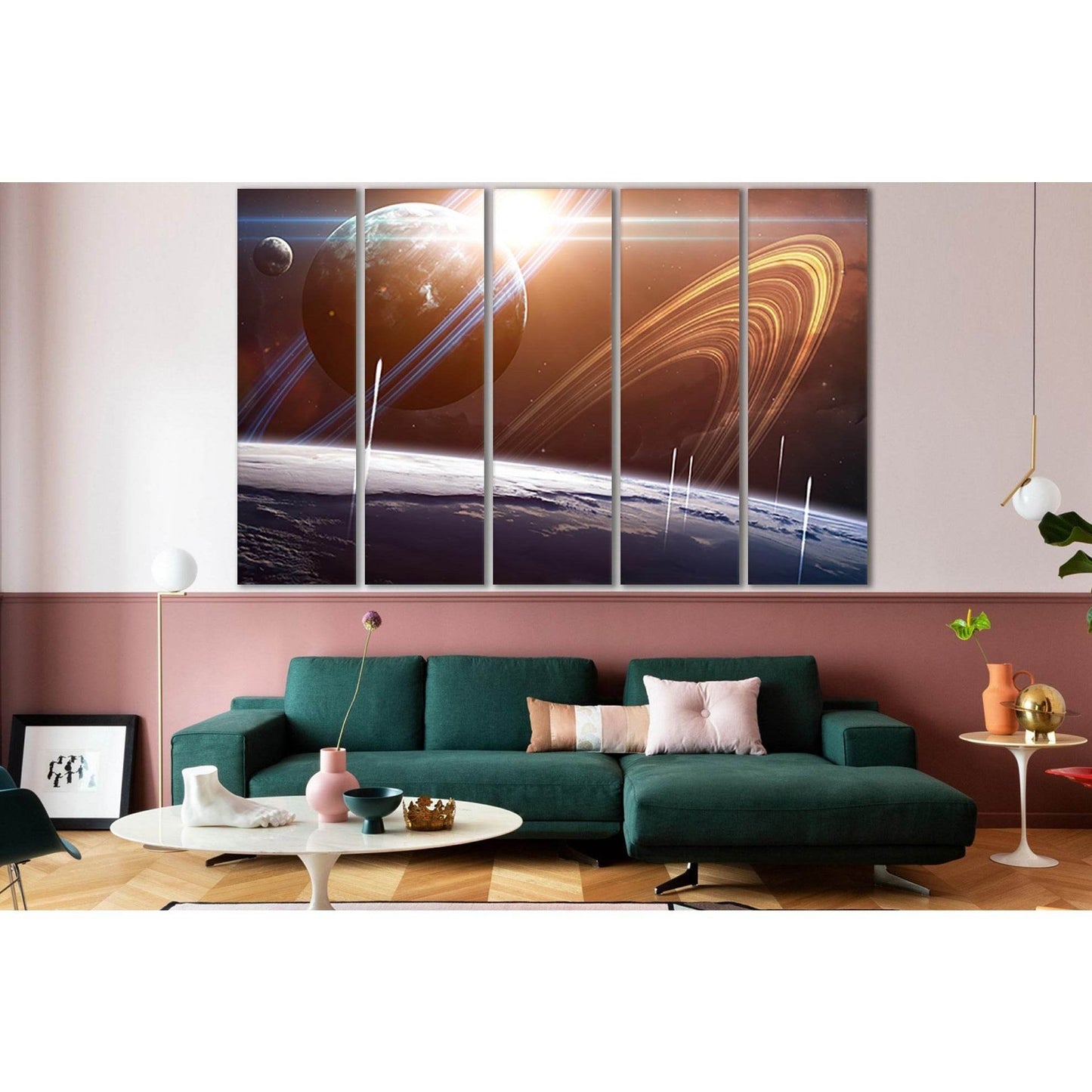 Sci Fi Planets №SL975 Ready to Hang Canvas Print - Zellart Canvas Prints 0new, ALL_Products, Astronomy & Space Canvas Wall Art