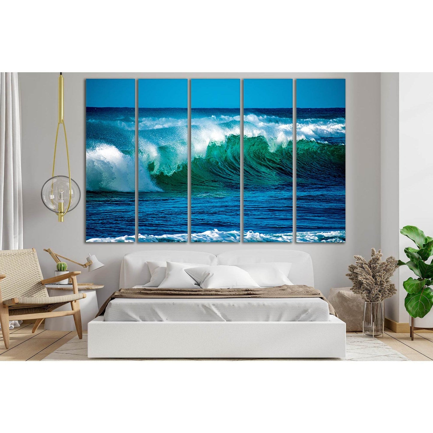 Sea Wave Movement №SL87 Ready to Hang Canvas Print - Zellart Canvas Prints 0new, ALL_Products, Beach Ocean & Waves
