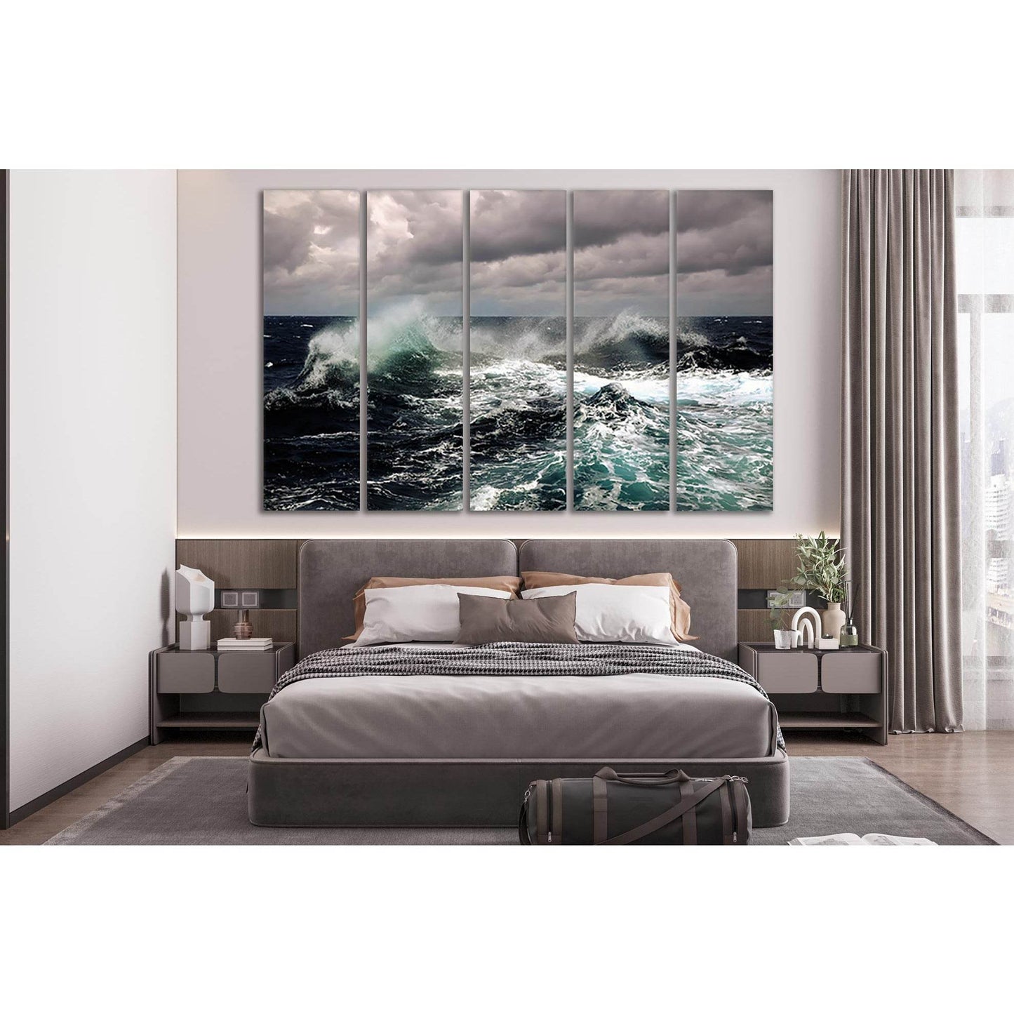 Sea Wave №SL52 Ready to Hang Canvas Print - Zellart Canvas Prints 0new, ALL_Products, Beach Ocean & Waves