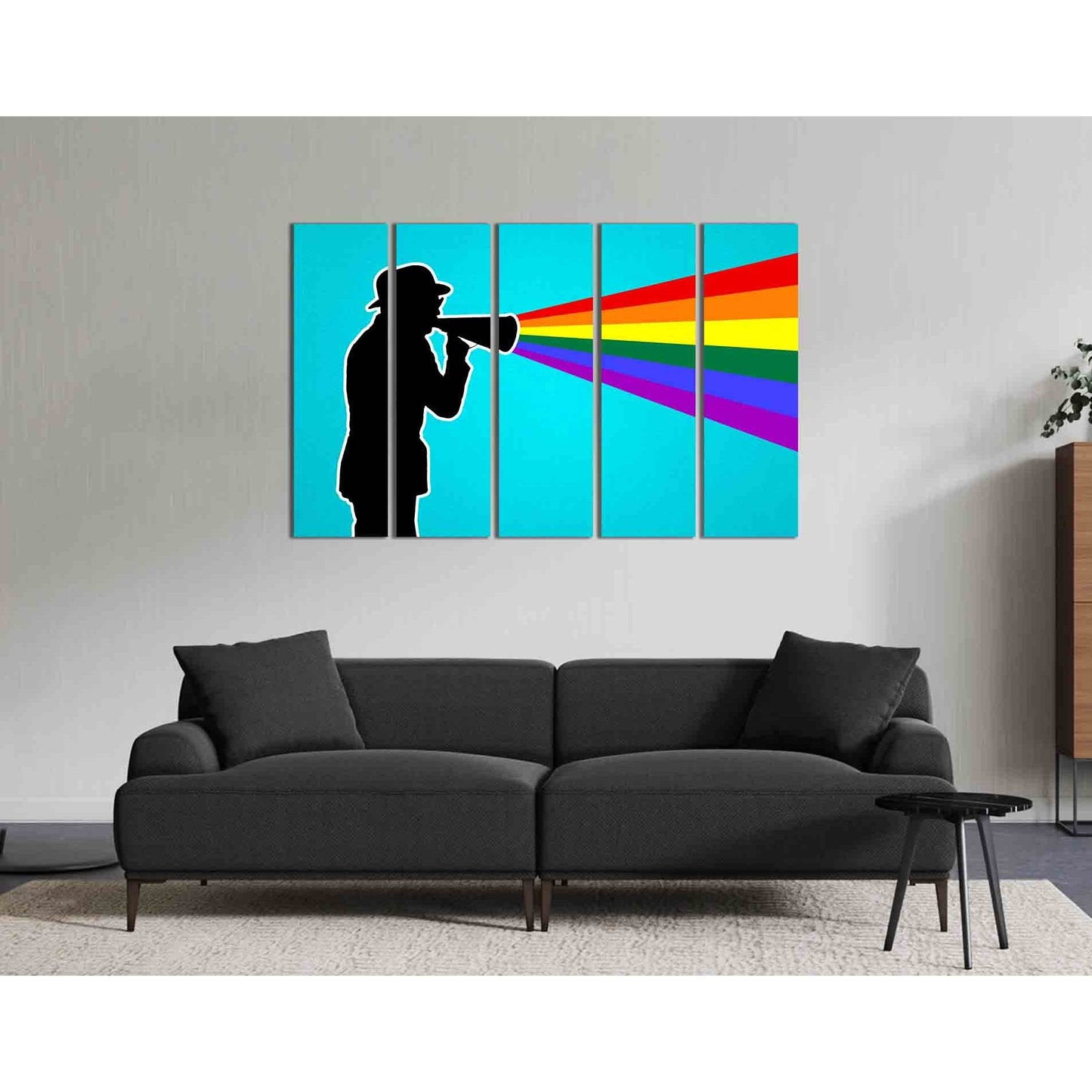 Silhouette of a man №2124 Ready to Hang Canvas Print - Zellart Canvas Prints 2124, ALL_Products