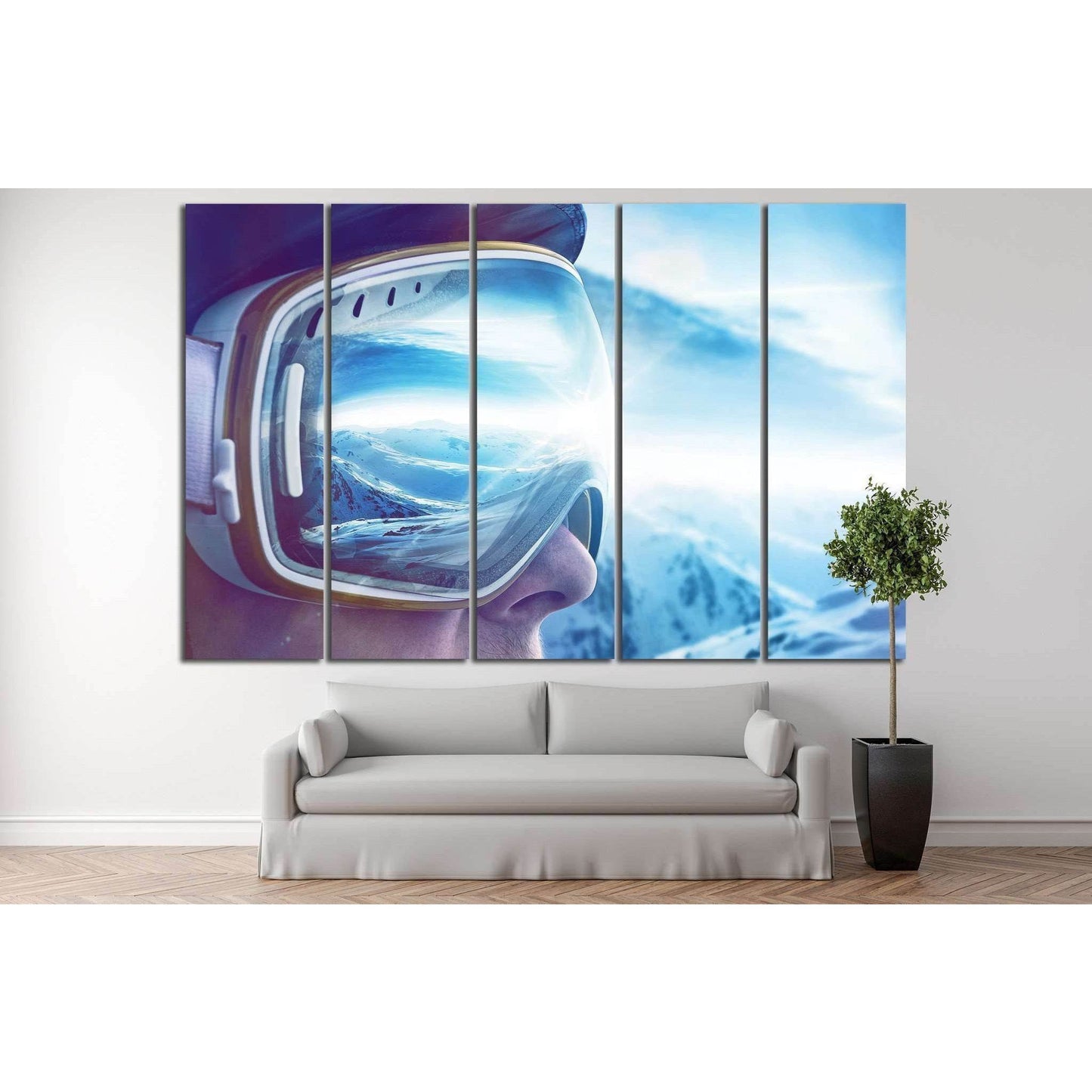 Skier №185 Ready to Hang Canvas Print - Zellart Canvas Prints ALL_Products, wd-185