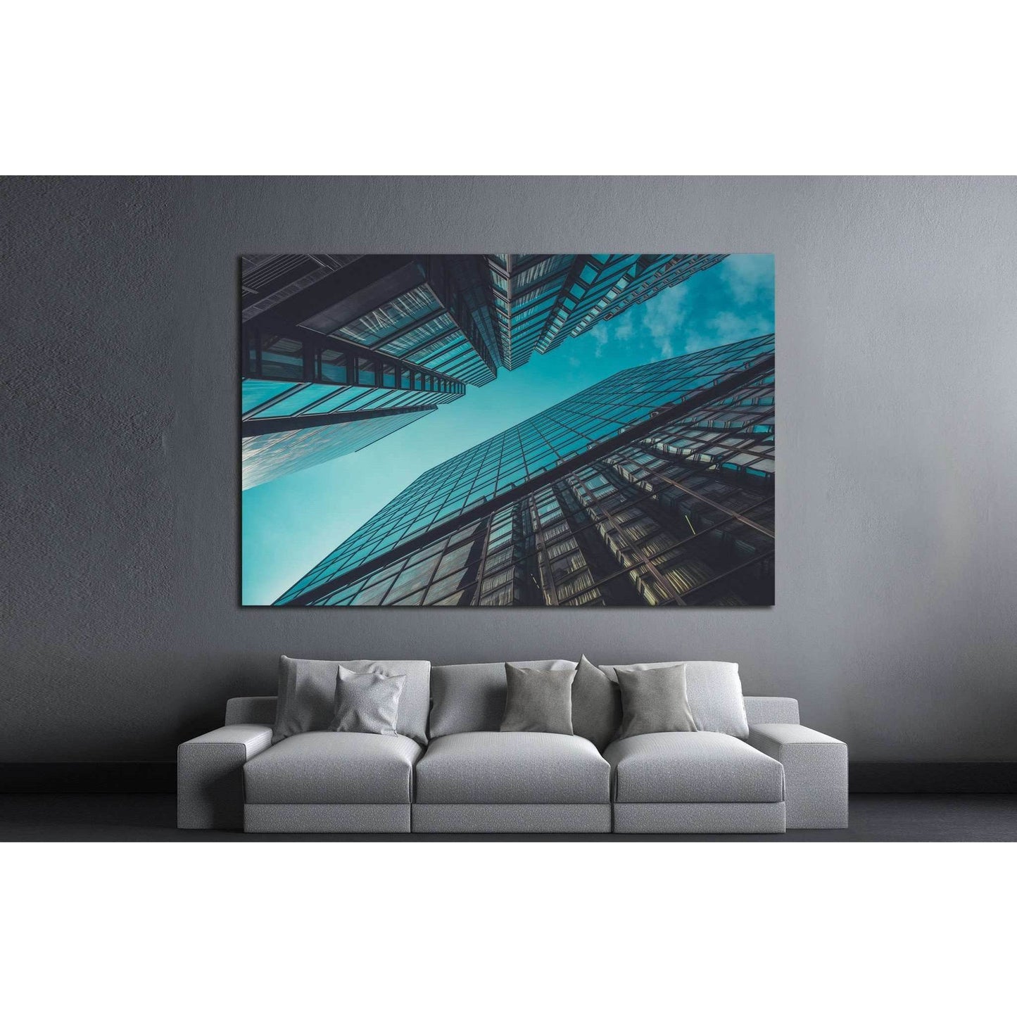 Skyscraper Buildings and Sky View №1440 Ready to Hang Canvas Print - Zellart Canvas Prints ALL_Products, s-1440