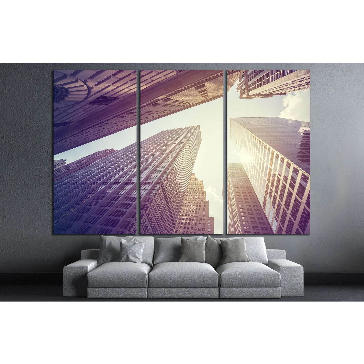skyscrapers in Manhattan №867 Ready to Hang Canvas Print - Zellart Canvas Prints 0_NY_ART, ALL_Products, s-867