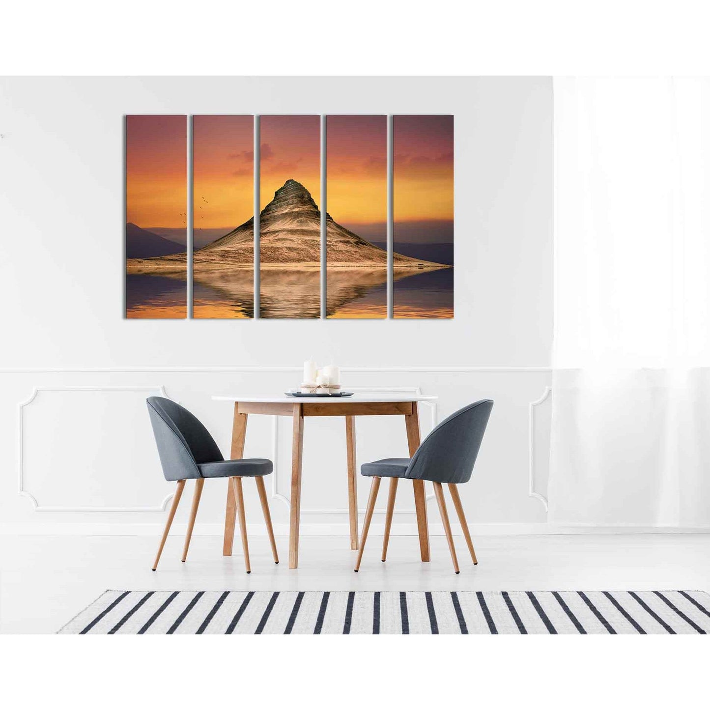 Snaefellsjokull national park №D1215 Ready to Hang Canvas Print - Zellart Canvas Prints 0new, ALL_Products, Sunrise & sunset wall art