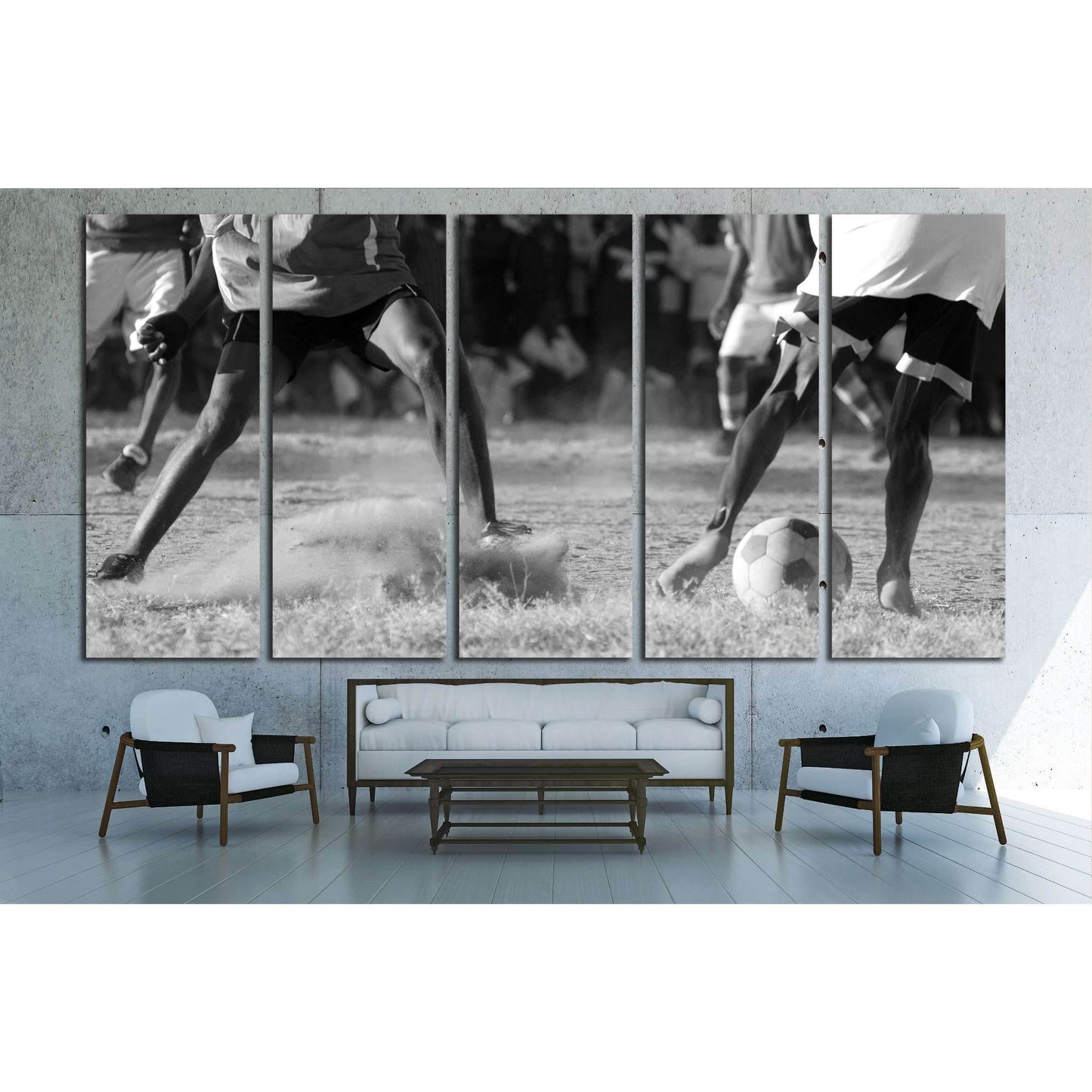 Soccer Match №2121 Ready to Hang Canvas Print - Zellart Canvas Prints ALL_Products, s-2121