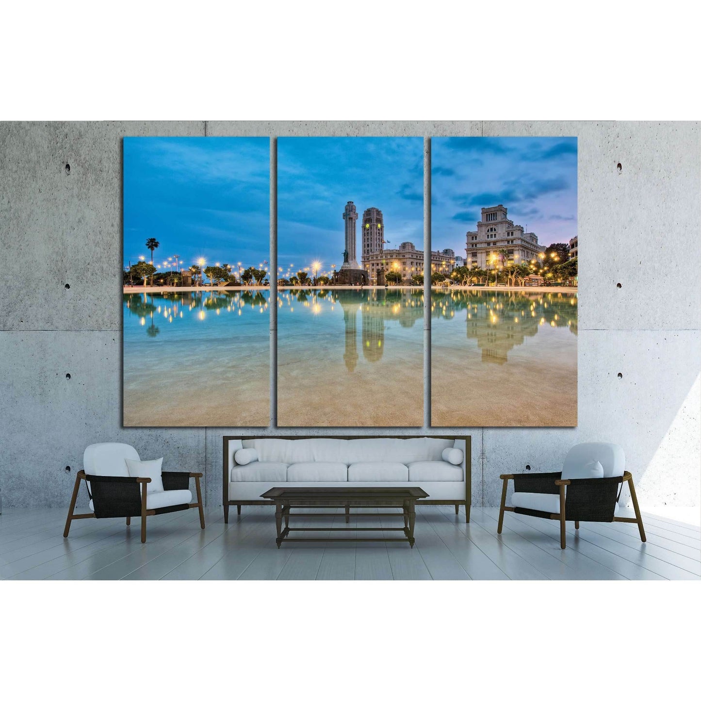 Spain Square located at Santa Cruz de Tenerife, Tenerife Island №2233 Ready to Hang Canvas Print - Zellart Canvas Prints ALL_Products, s-2233