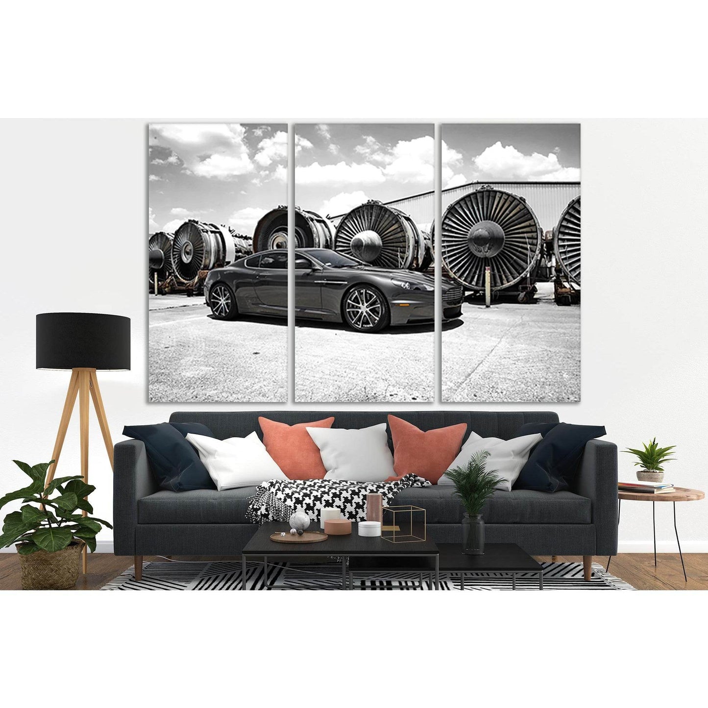 Sport Car And Avia Engines №SL740 Ready to Hang Canvas Print - Zellart Canvas Prints 0new, ALL_Products, Engine, Engines Wall Art