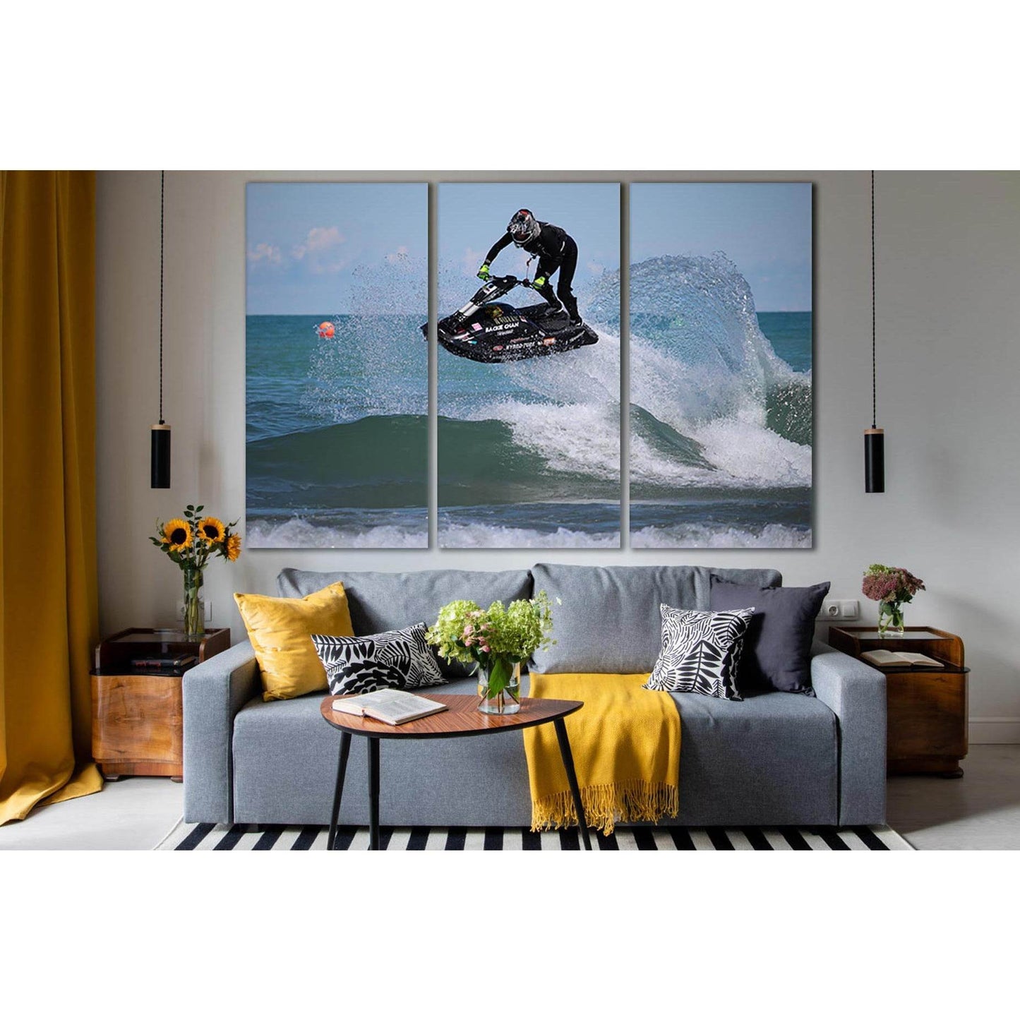 Sport Water Motorcycle №SL902 Ready to Hang Canvas Print - Zellart Canvas Prints 0new, ALL_Products, Sports & Motivation