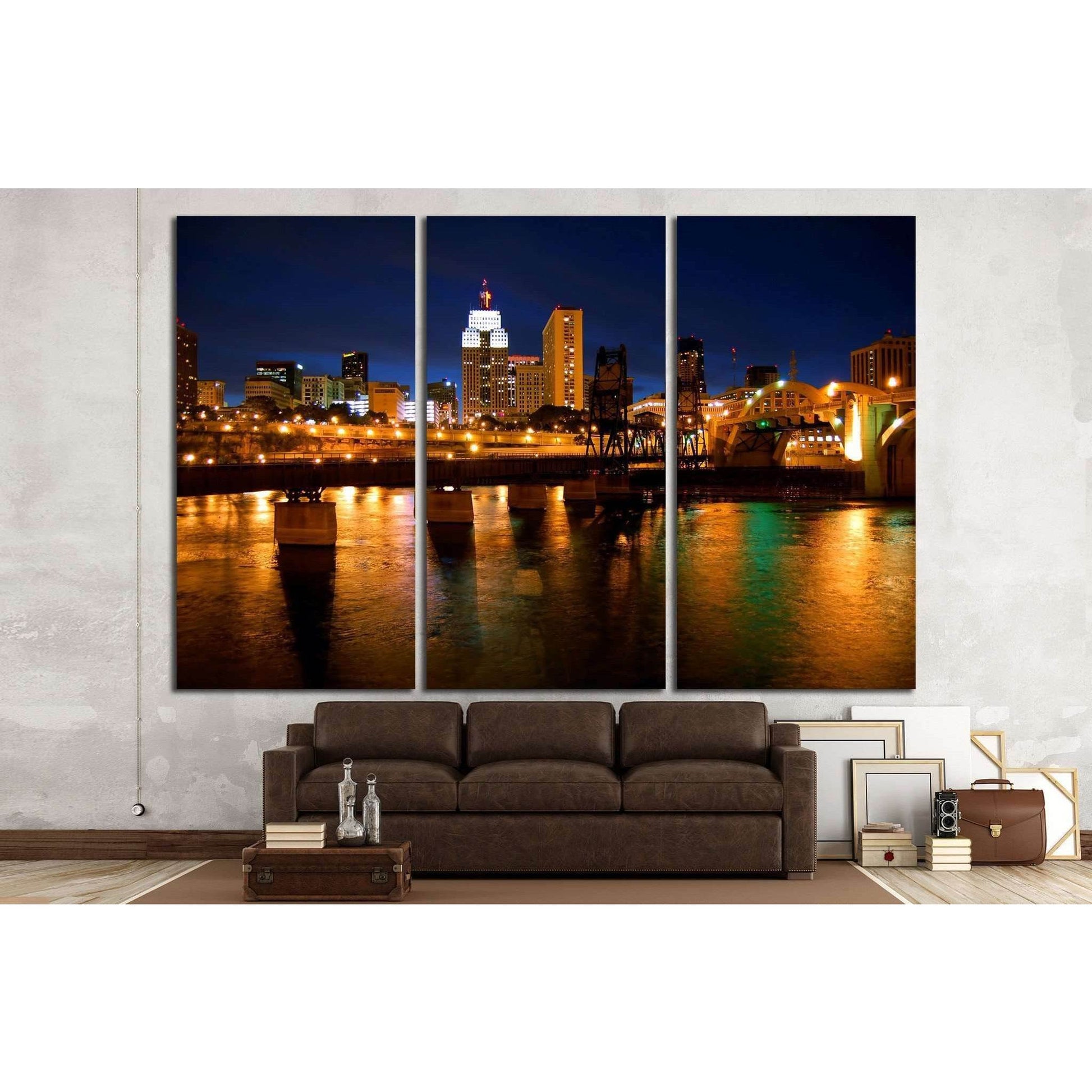 St. Paul, Minnesota skyline №1661 Ready to Hang Canvas PrintCanvas art arrives ready to hang, with hanging accessories included and no additional framing required. Every canvas print is hand-crafted, made on-demand at our workshop and expertly stretched a