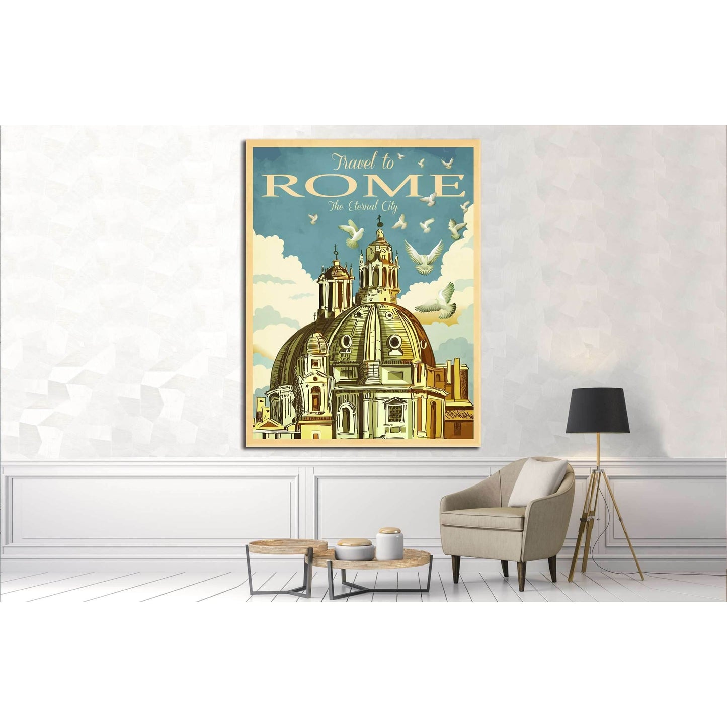 St. Peter's Basilica in Rome №4528 Ready to Hang Canvas Print - Zellart Canvas Prints ALL_Products, s-4528