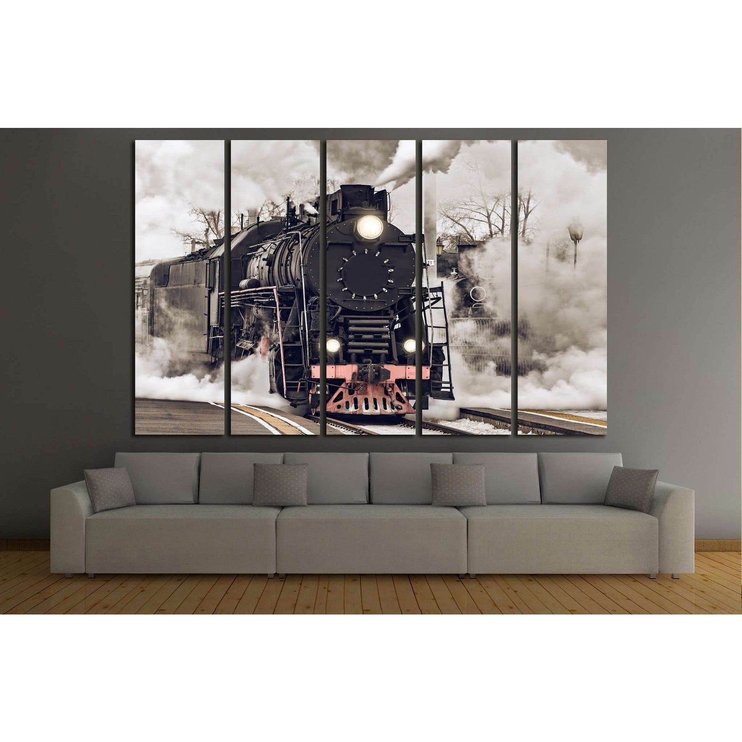 Steam Train №232 Ready to Hang Canvas Print - Zellart Canvas Prints ALL_Products, wd-232
