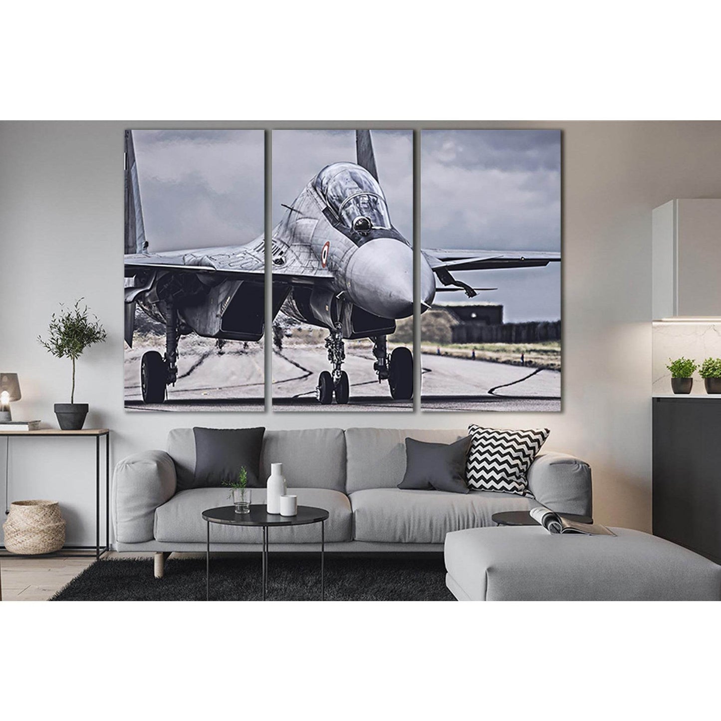 Sukhoi Su-30 Indian Air Force №SL1432 Ready to Hang Canvas Print - Zellart Canvas Prints 0new, ALL_Products, Engine