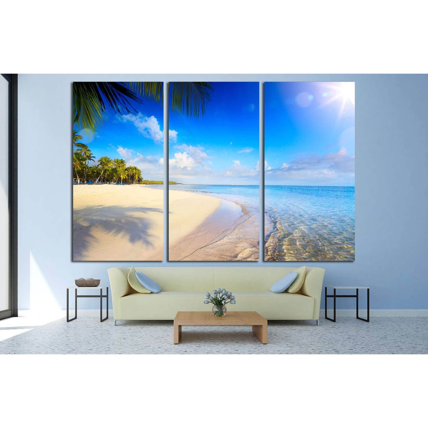 Summer tropical Beach №3194 Ready to Hang Canvas Print - Zellart Canvas Prints ALL_Products, s-3194