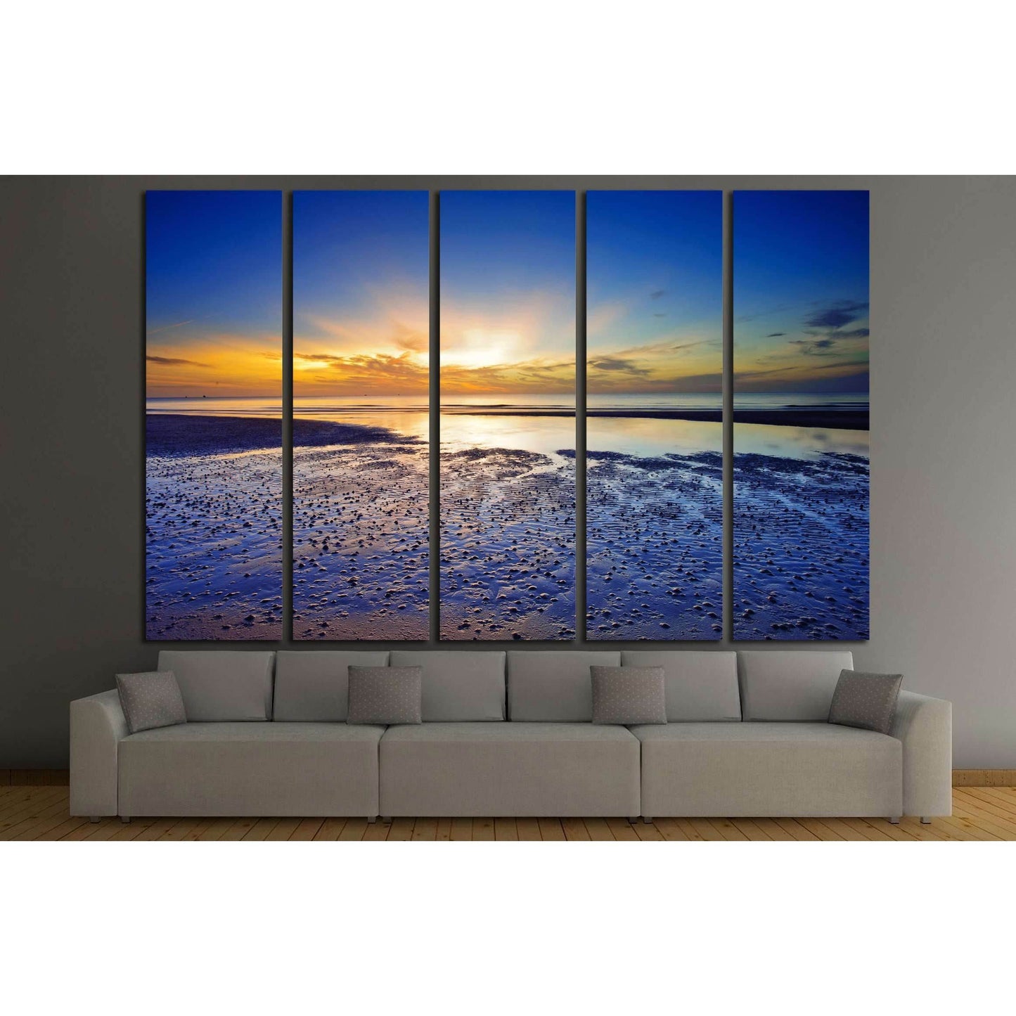 Sunrise at the horizon, Huahin, Thailand №2680 Ready to Hang Canvas Print - Zellart Canvas Prints ALL_Products, s-2680