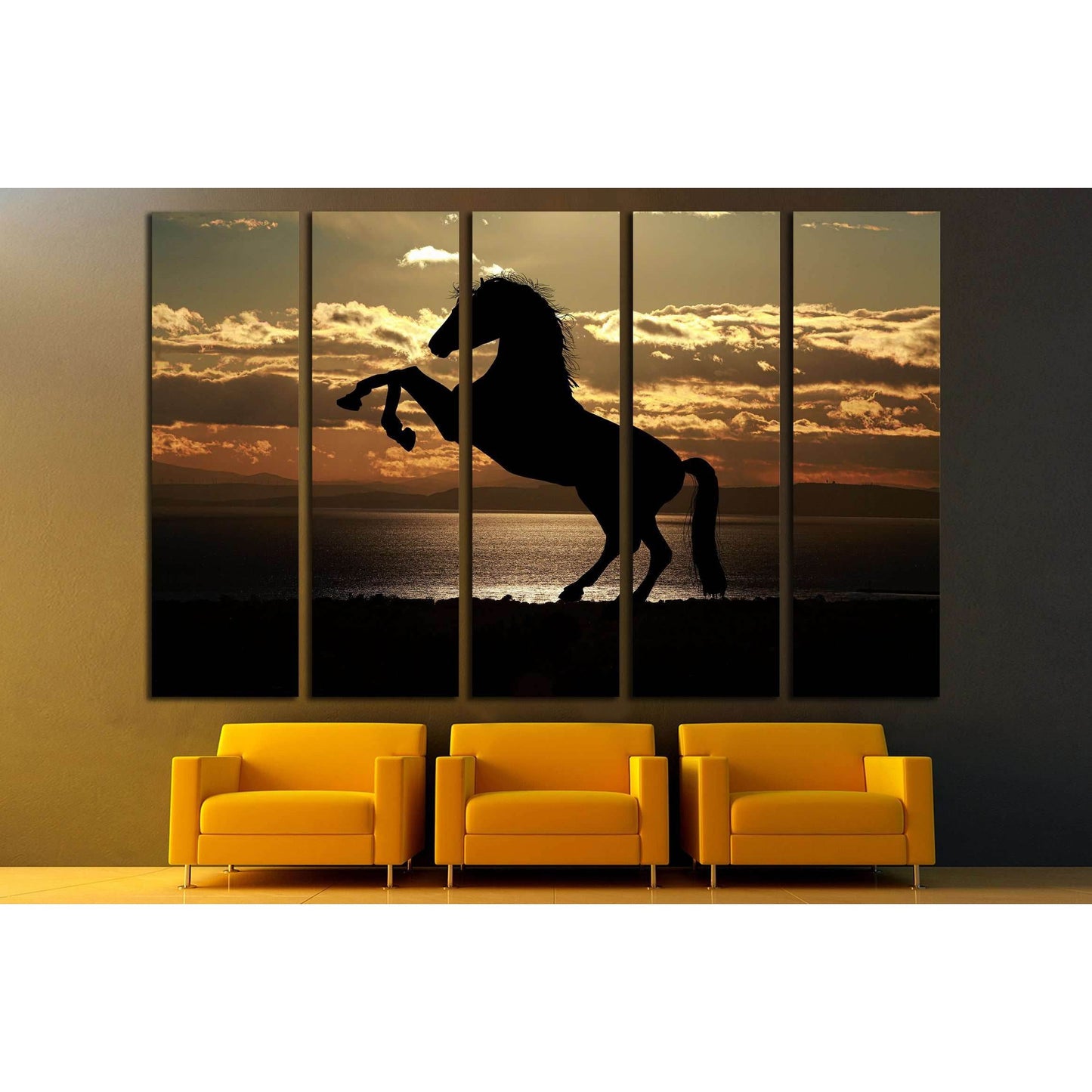 Sunshine and horse wall art №5015 - Zellart Canvas Prints ALL_Products, Horses, s-5015