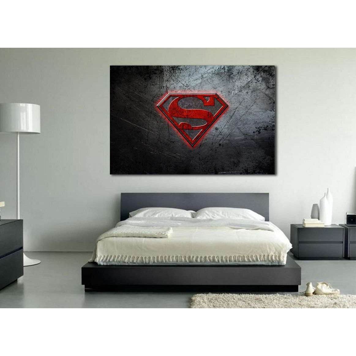 Superman Logo №2015 Ready to Hang Canvas Print - Zellart Canvas Prints ALL_Products