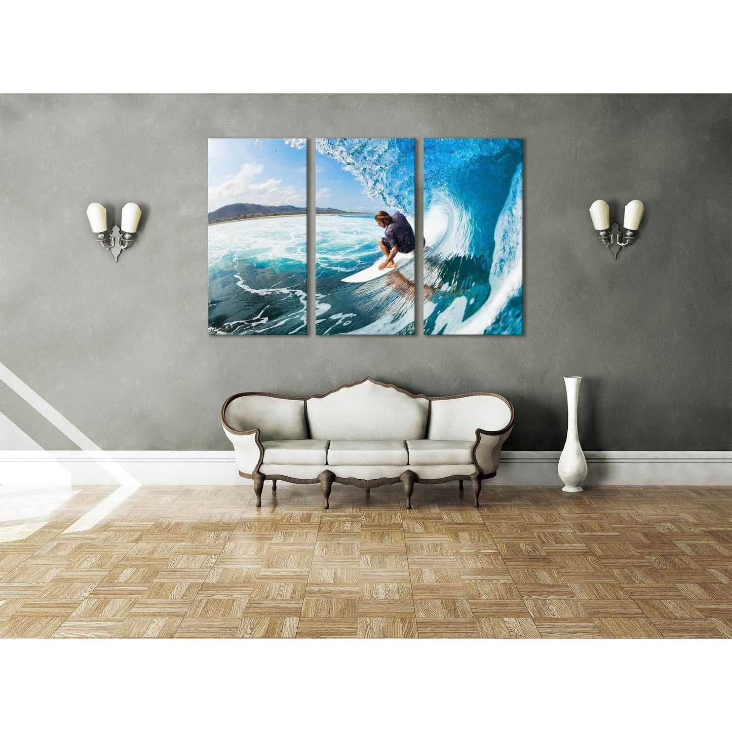 Surfing №655 Ready to Hang Canvas Print - Zellart Canvas Prints ALL_Products, autopostr_pinterest_65155, autopostr_pinterest_65157, autopostr_pinterest_65158, autopostr_pinterest_65160