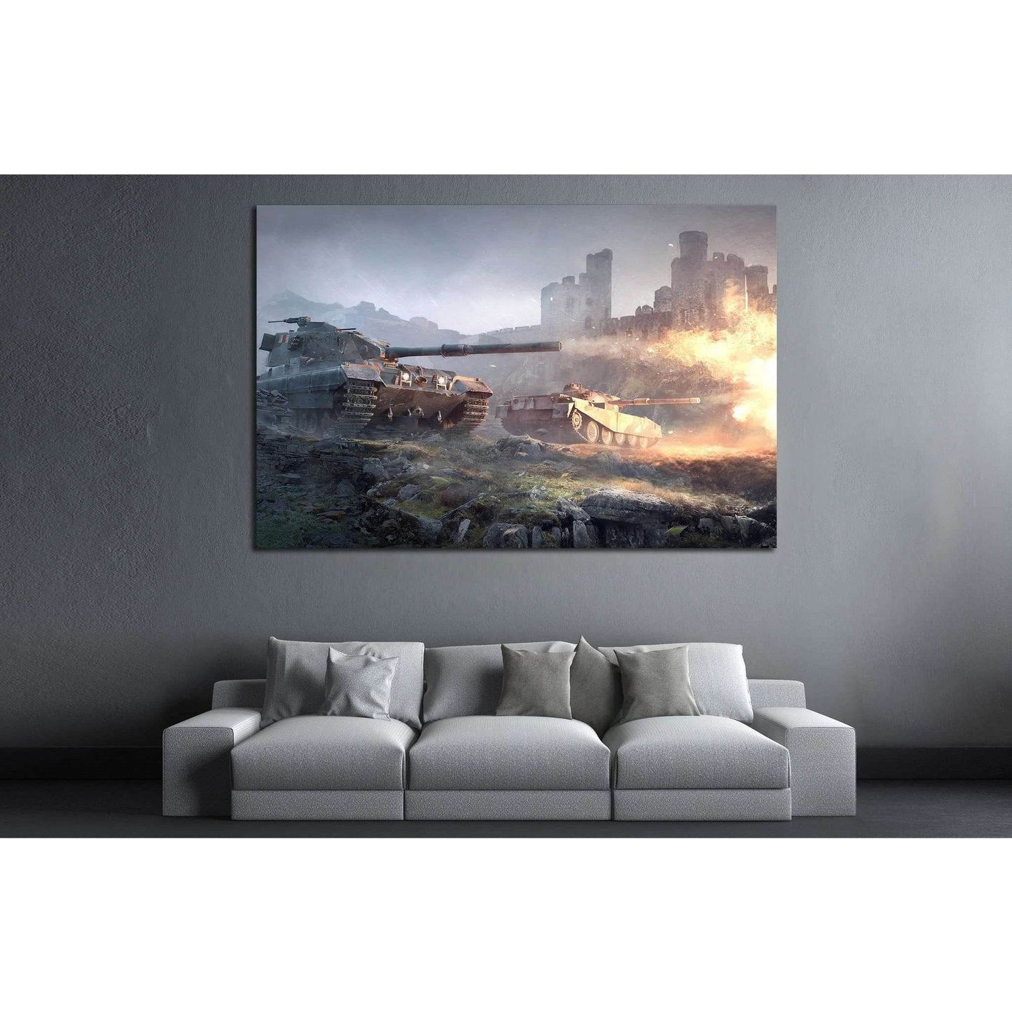 TANK CANVAS ART №226 Ready to Hang Canvas Print - Zellart Canvas Prints ALL_Products, wd-226