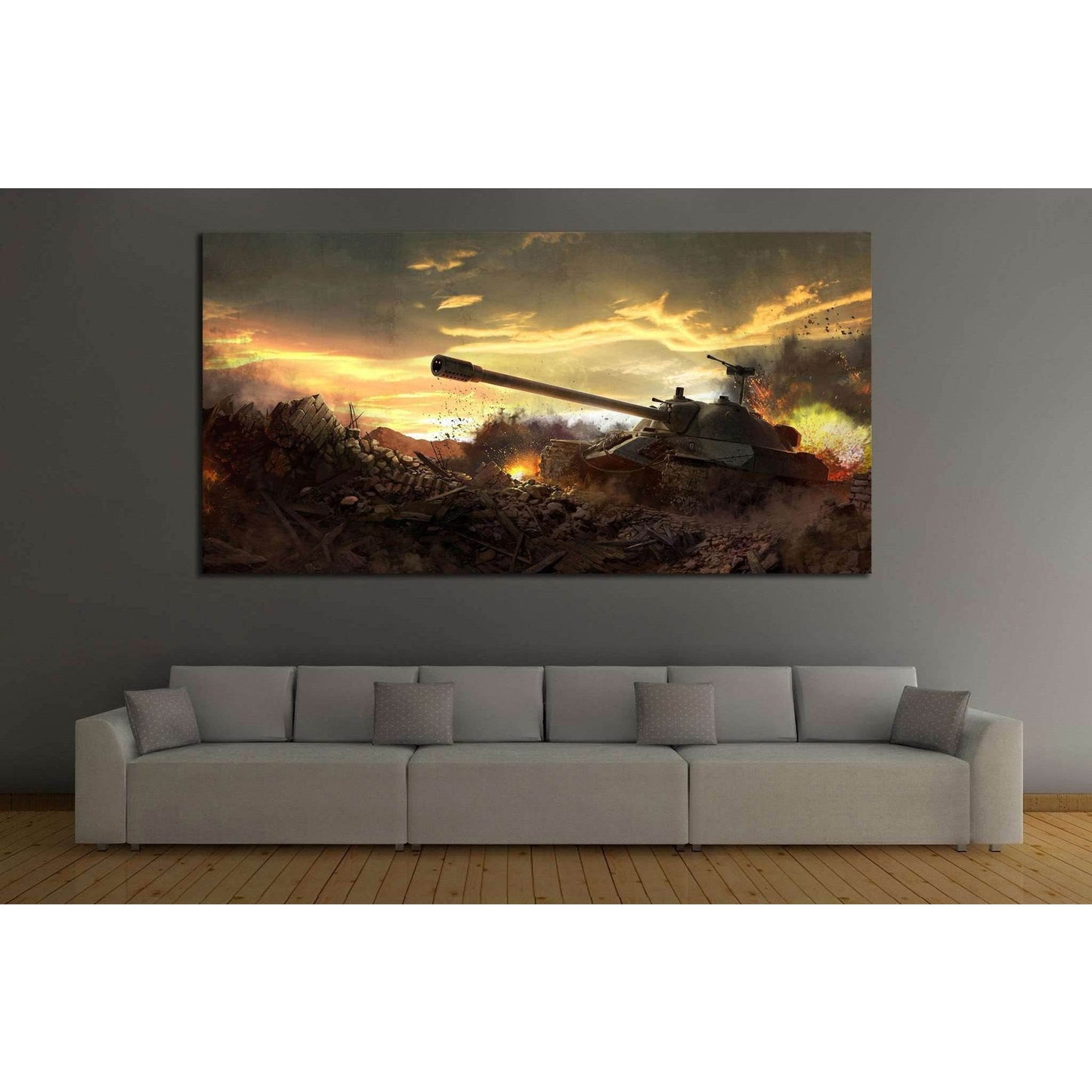 Tank Ready to Hang Canvas Print №229 Ready to Hang Canvas Print - Zellart Canvas Prints ALL_Products, wd-229