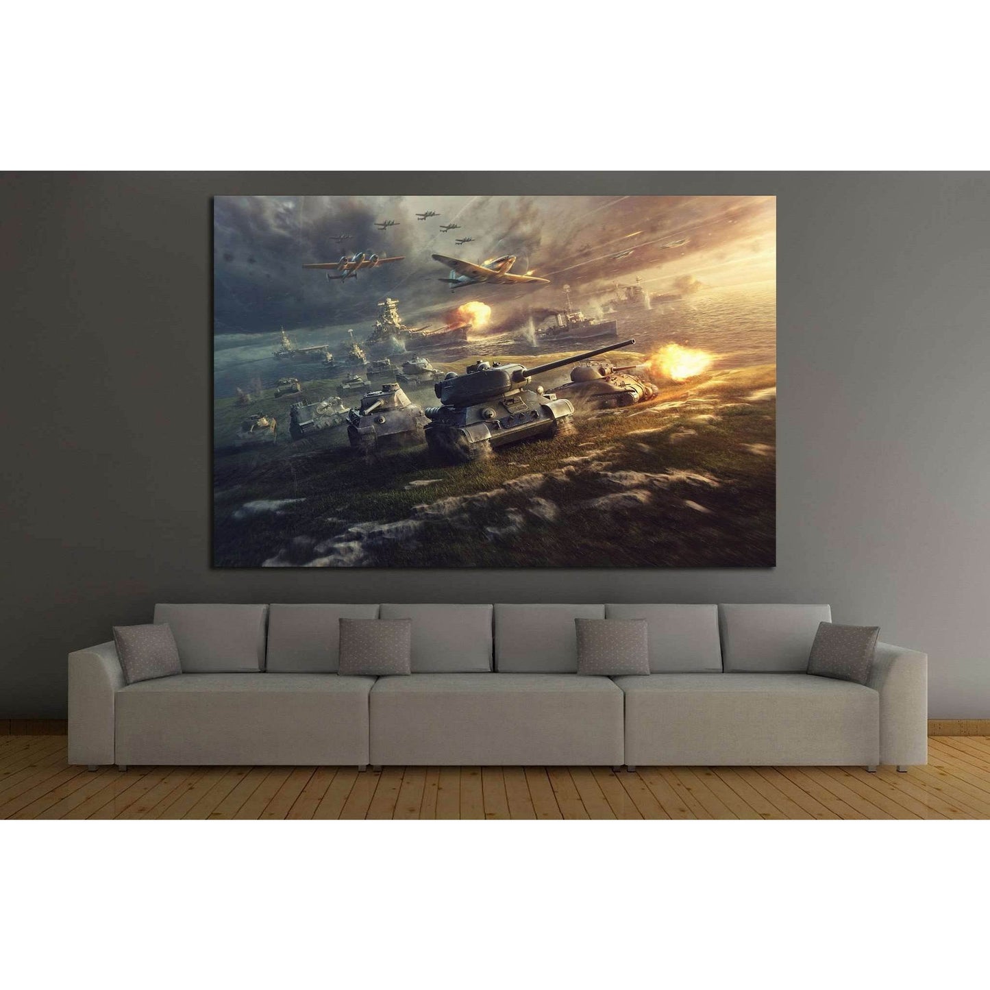 Tank Wall Art №227 Ready to Hang Canvas Print - Zellart Canvas Prints ALL_Products, wd-227