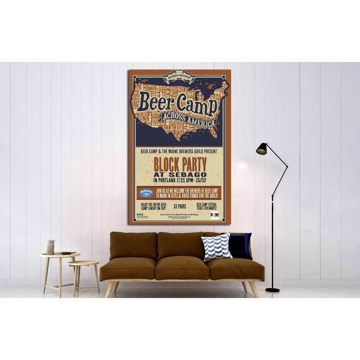 The Beer Camp №3481 Ready to Hang Canvas Print - Zellart Canvas Prints ALL_Products, Beer, s-3481