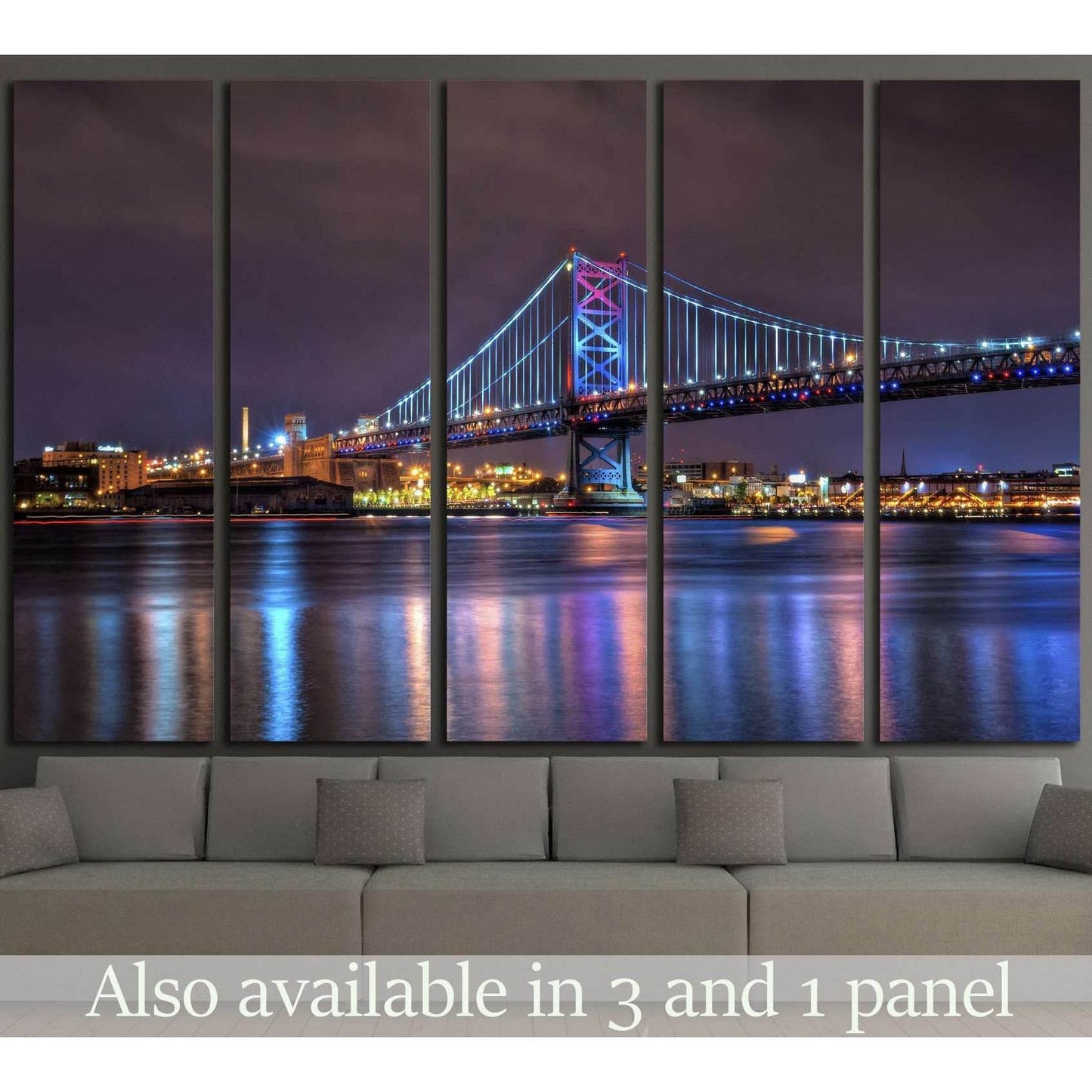 The Benjamin Franklin Bridge №881 Ready to Hang Canvas PrintCanvas art arrives ready to hang, with hanging accessories included and no additional framing required. Every canvas print is hand-crafted, made on-demand at our workshop and expertly stretched a
