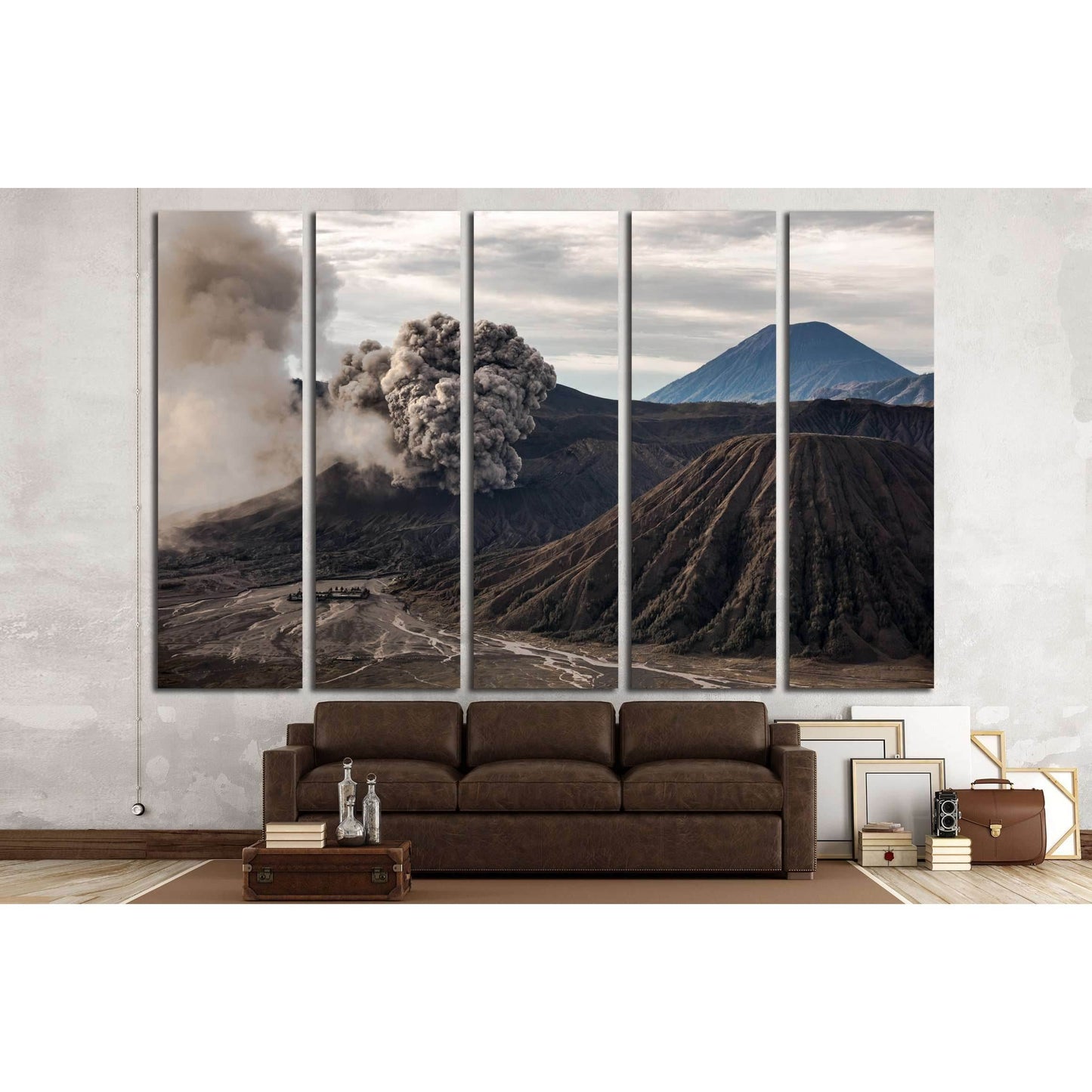 The Bromo volcano eruption, Java, Indonesia №3097 Ready to Hang Canvas Print - Zellart Canvas Prints ALL_Products, s-3097