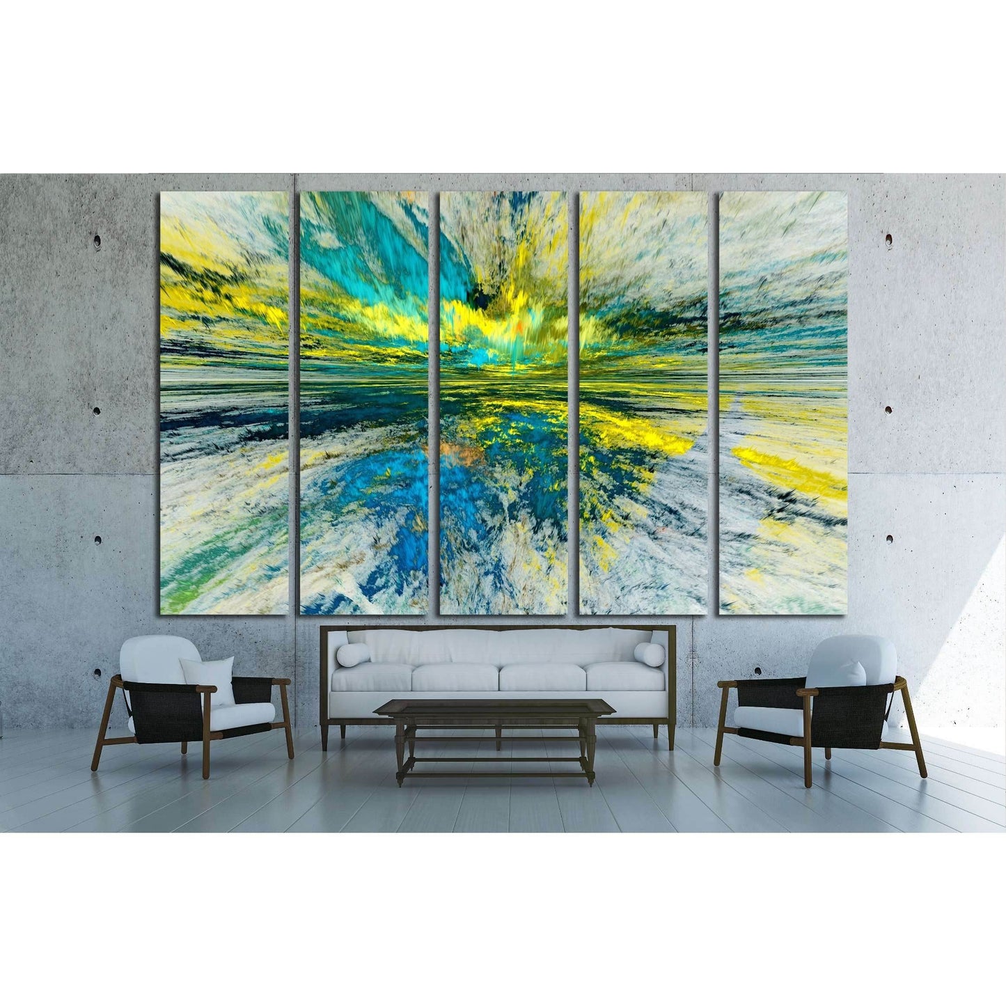 The colors in the series, Fancy paint. Background consists of fractal color texture №2884 Ready to Hang Canvas Print - Zellart Canvas Prints ALL_Products, s-2884