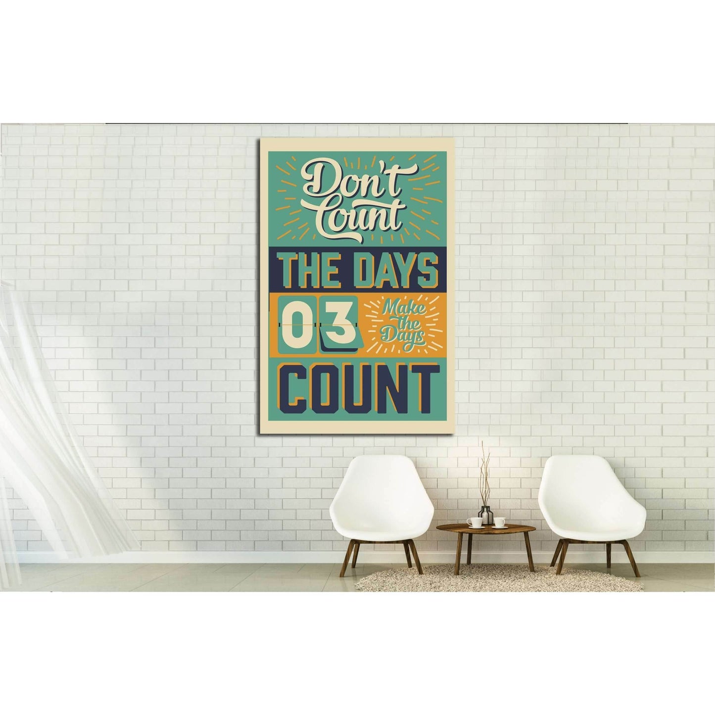 the days count №4542 Ready to Hang Canvas Print - Zellart Canvas Prints ALL_Products, s-4542
