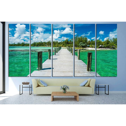 The emerald waters of Andros Island glisten beneath an idyllic sky №3105 Ready to Hang Canvas PrintCanvas art arrives ready to hang, with hanging accessories included and no additional framing required. Every canvas print is hand-crafted, made on-demand a