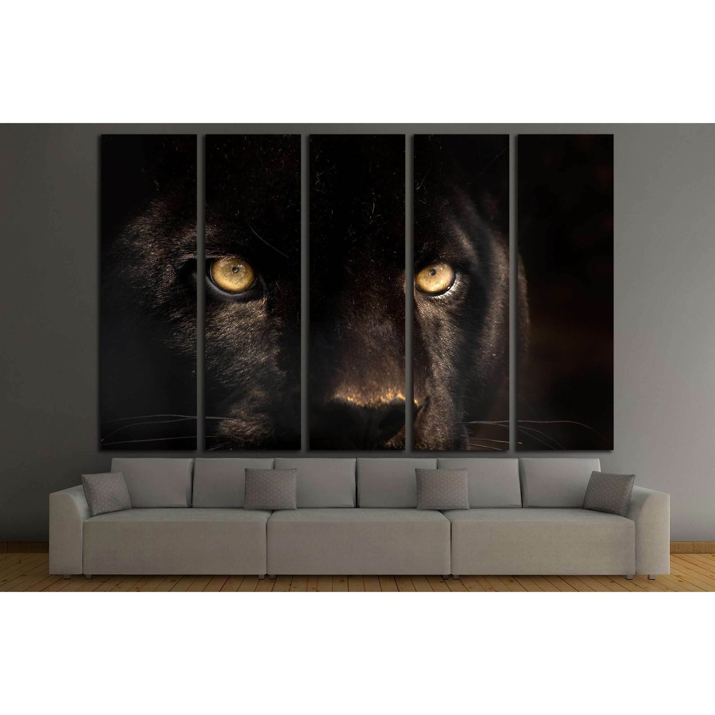 The eyes of a black panther №2332 Ready to Hang Canvas Print - Zellart Canvas Prints ALL_Products, s-2332