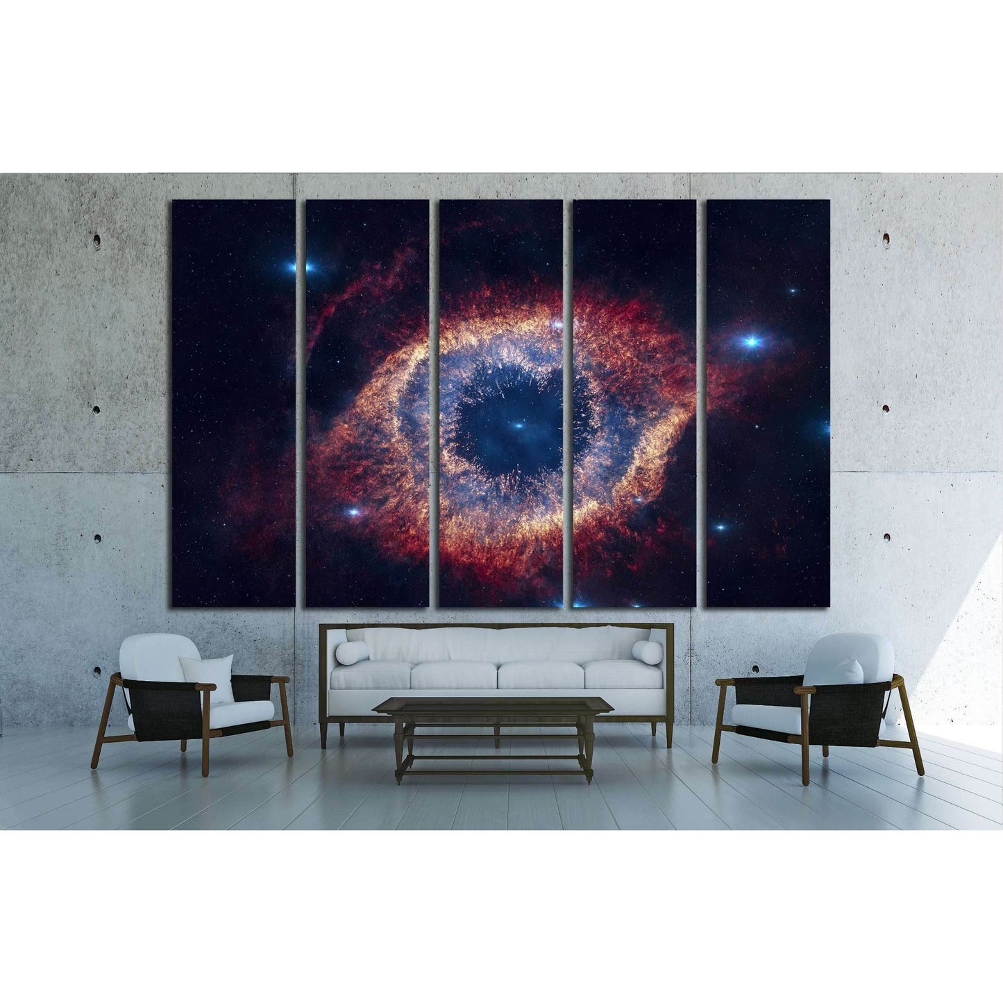 The Helix Nebula is a large planetary nebula located in the constellation Aquarius №2442 Ready to Hang Canvas Print - Zellart Canvas Prints ALL_Products, s-2442